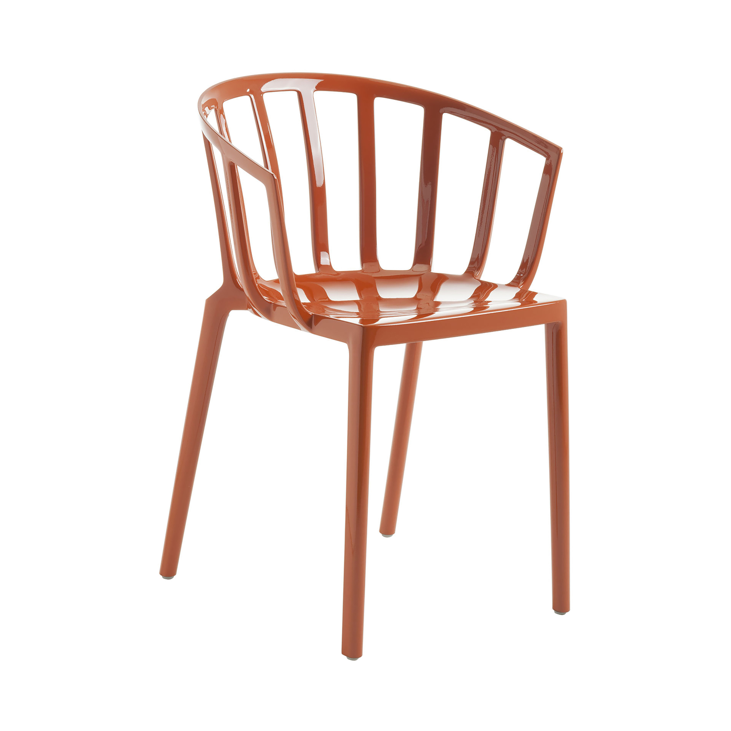 Kartell - Stackable Armchair Generic - Orange - Polycarbonate - Designer Philippe Starck