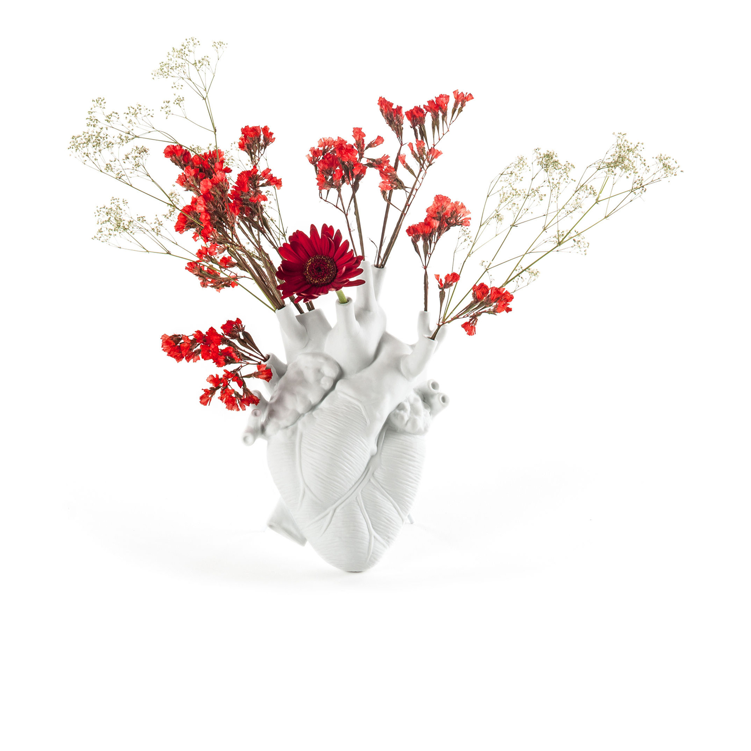 Seletti Weiss - Vasen Love In Bloom - Weiß - Porzellan - Designer Marcantonio