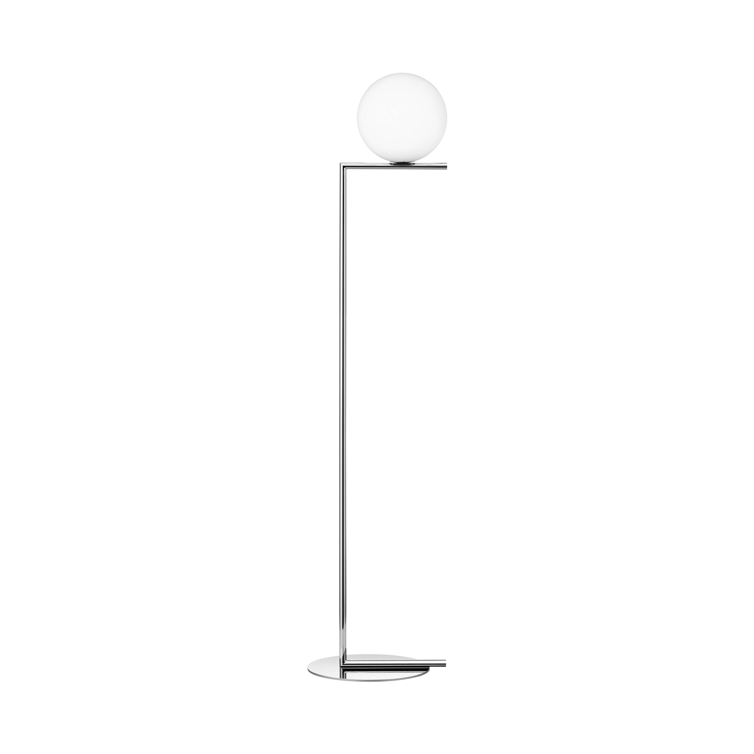 Flos - Stehleuchte Ic - Metall - Glas, Verchromter Stahl - Designer Michael Anastassiades