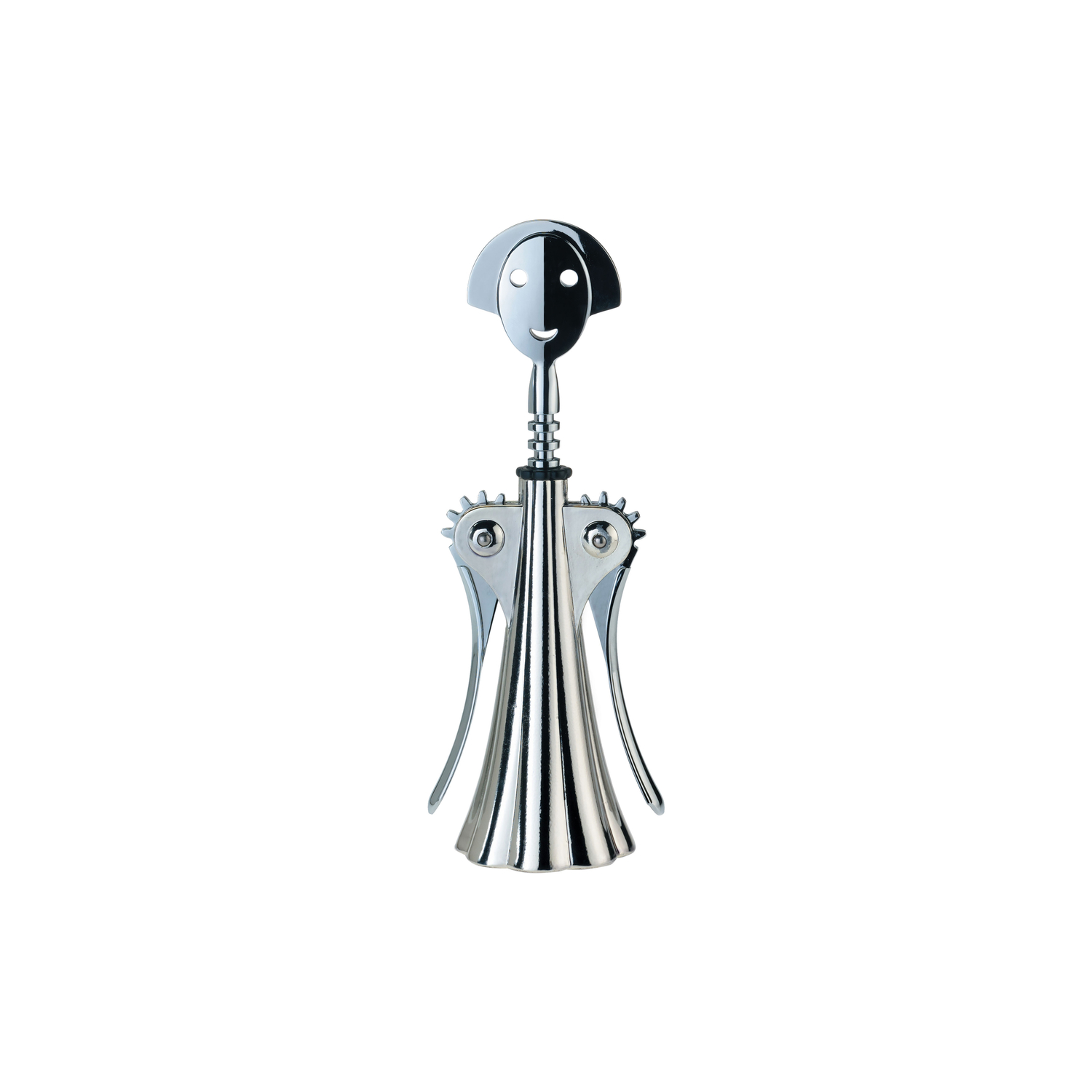 Alessi - Bottle Opener Mendini - Metal - Chromed Zamak - Designer Alessandro Mendini