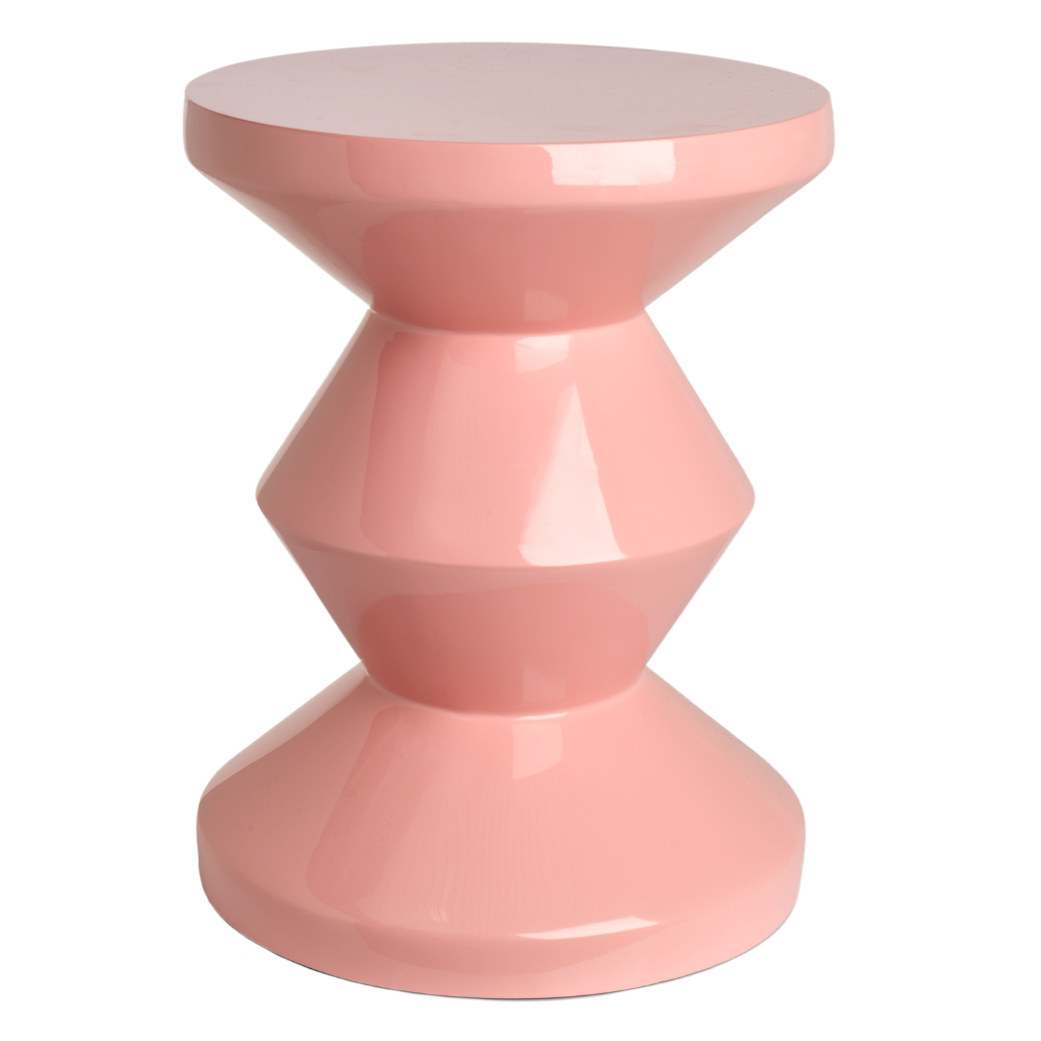 Polspotten Pink - Stool Zig Zag - Lacquered Polyester - Designer Pols Potten Studio