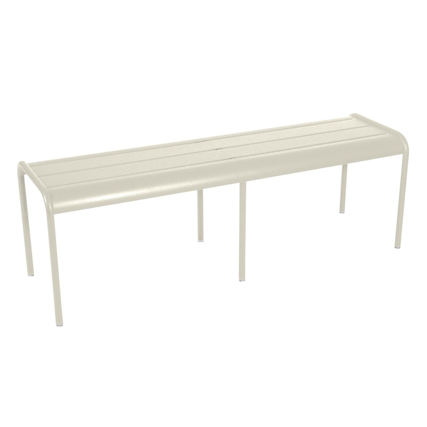 Fermob Grey - Bench Luxembourg - Lacquered Aluminium - Designer Frédéric Sofia