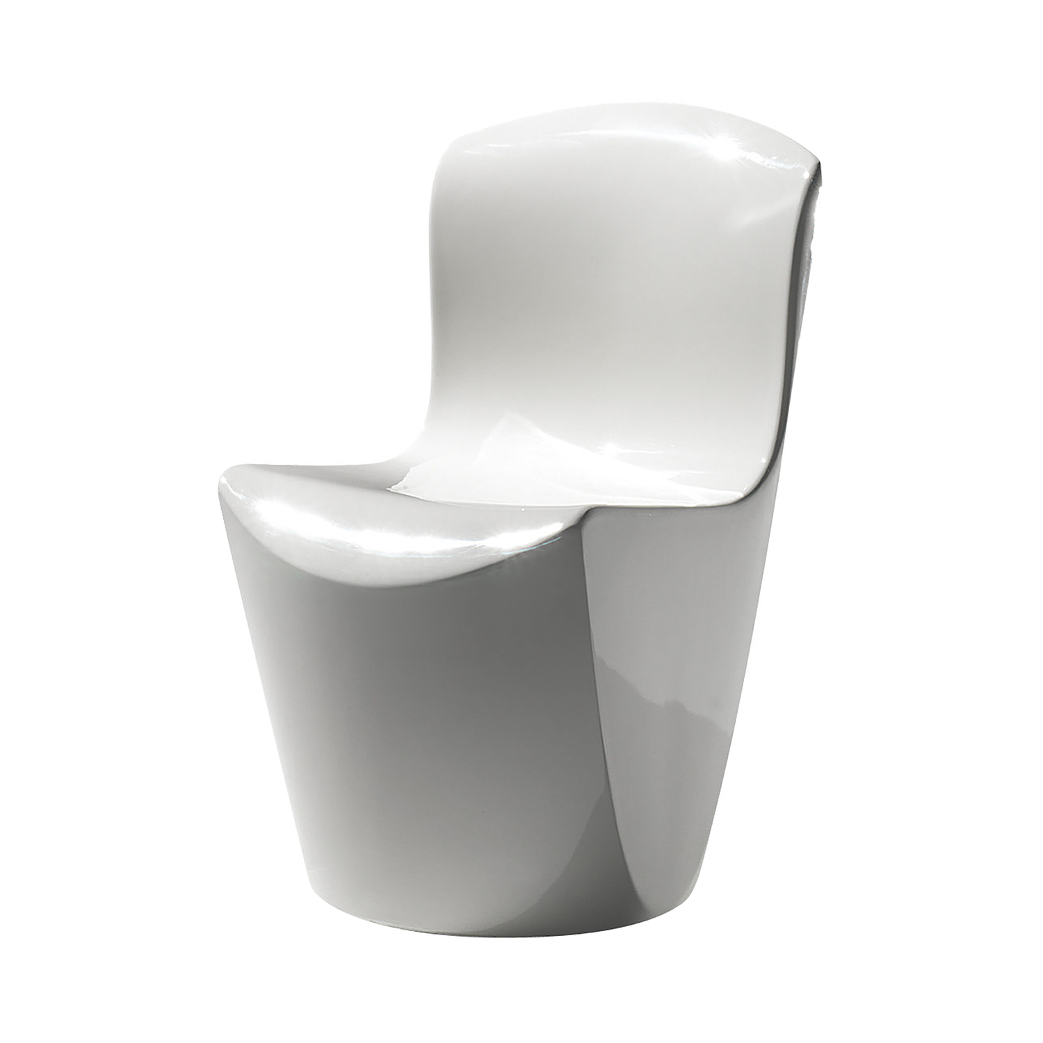 Slide White - Chair Zoe - Recyclable Lacquered Polyethylene - Designer Guglielmo Berchicci