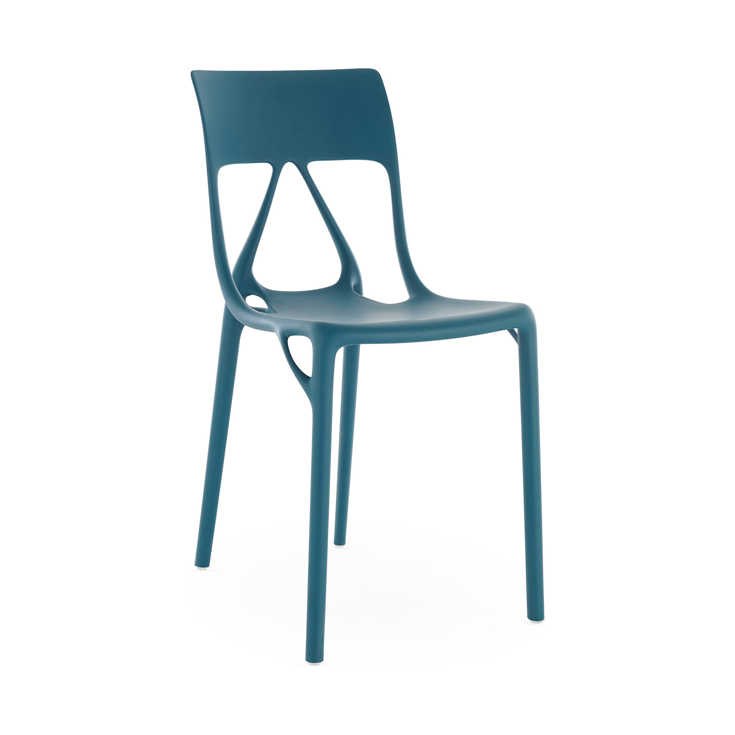 Kartell Blue - Stacking Chair A. I. - Recycled Pmma - Designer Philippe Starck