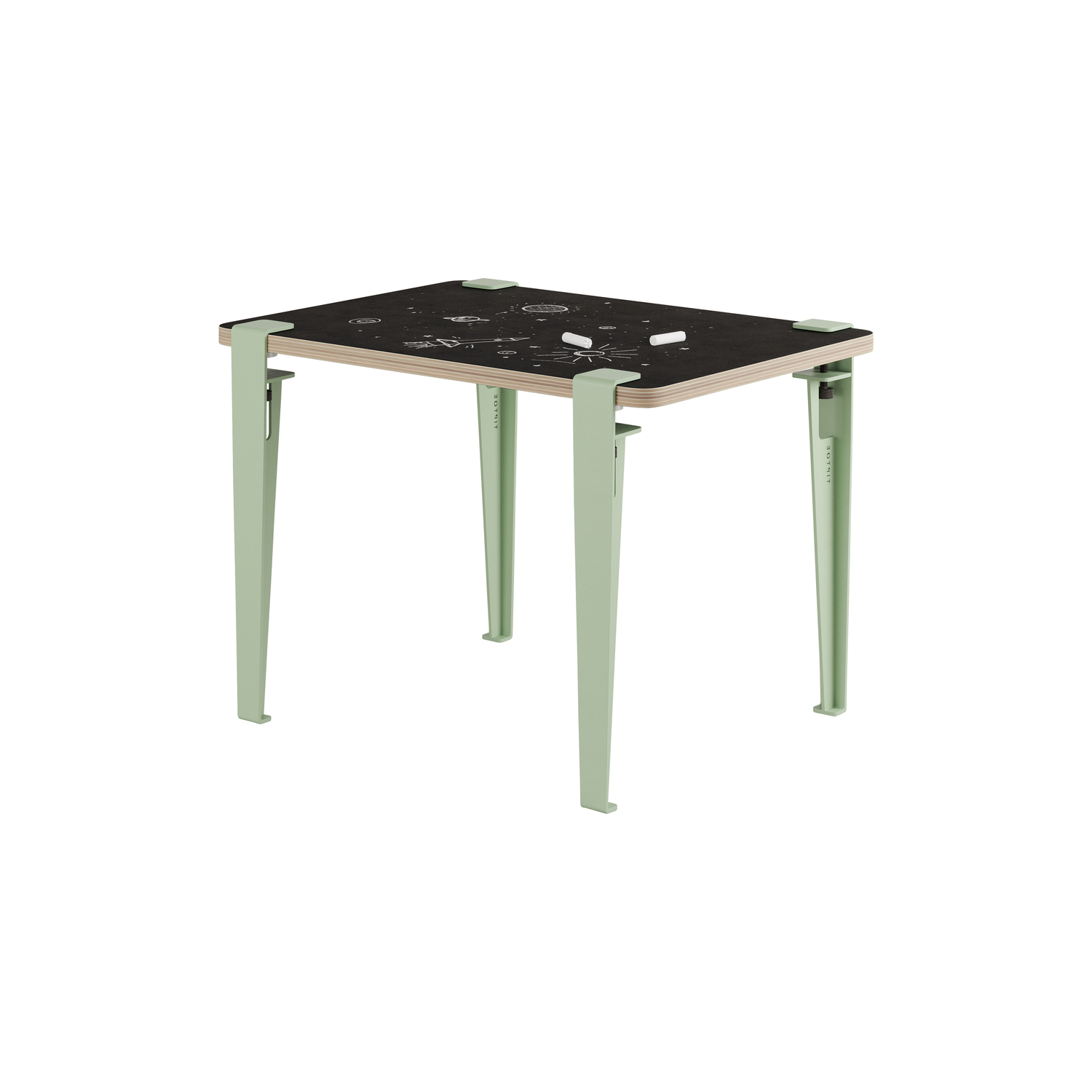 TIPTOE - Children's desk Mini Lou - Green - Powder coated steel