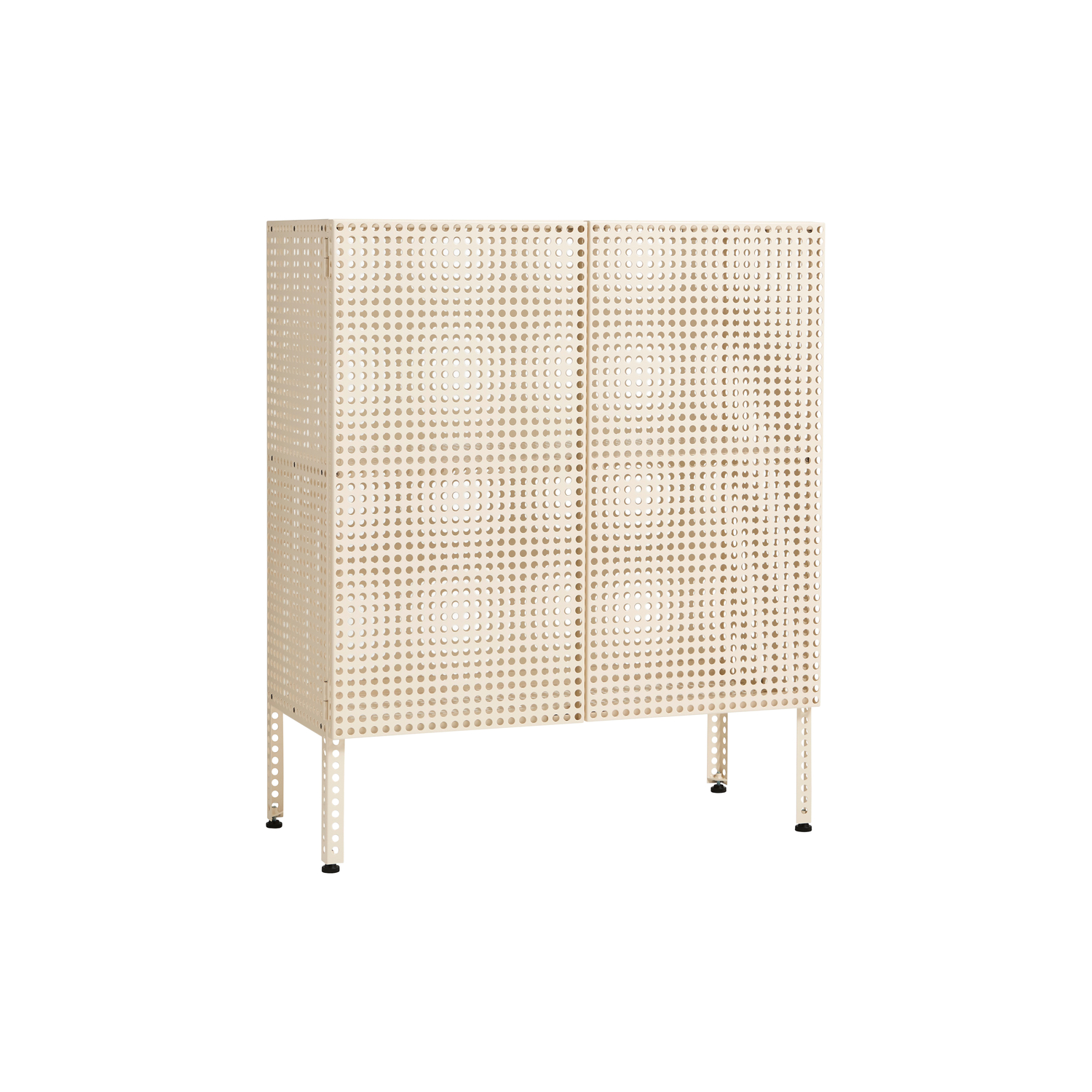 Hay White - High Dresser Perforated Cabinet - Powder Coated Steel - Designer Muller Van Severen