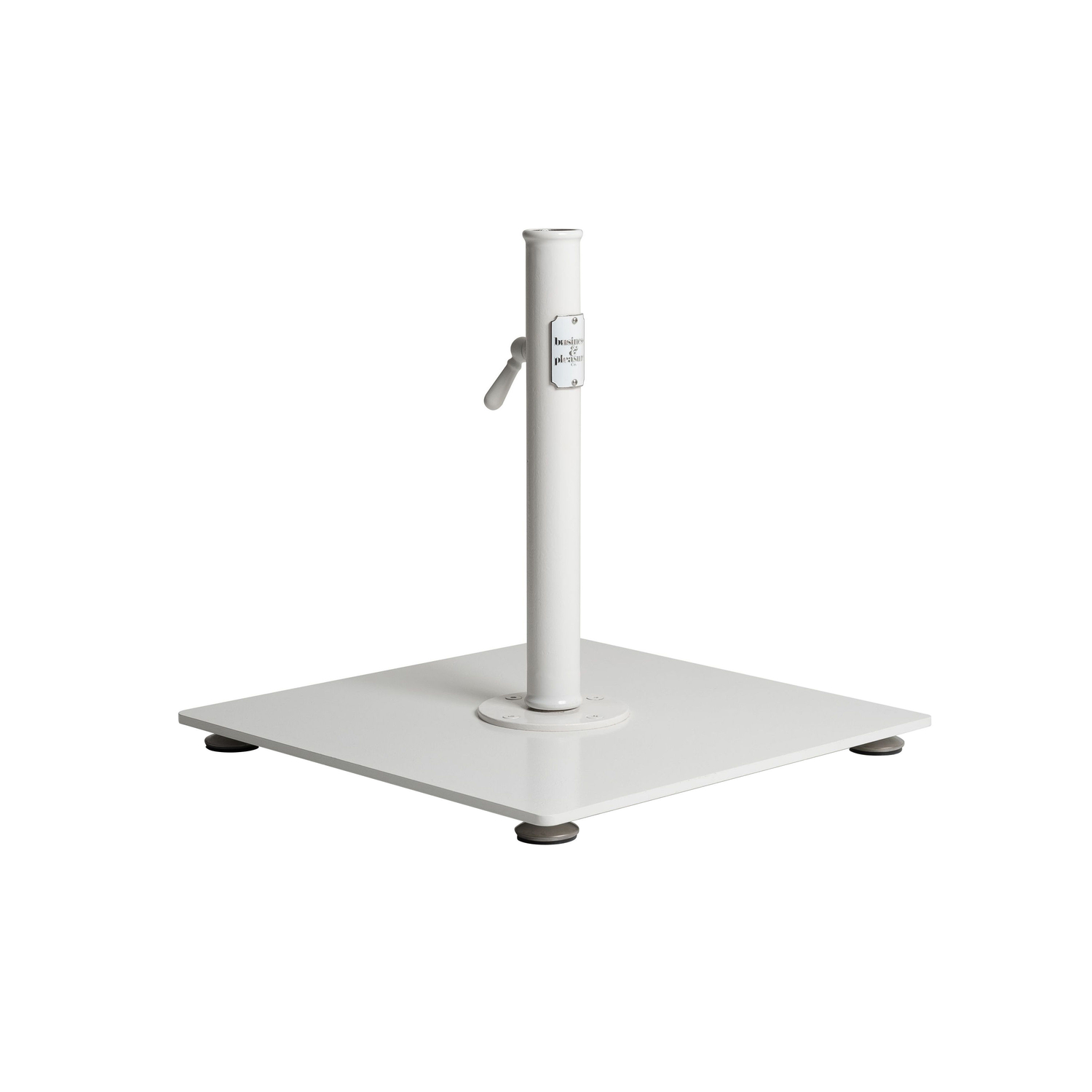 Business & Pleasure Unisex White - Parasol Base Parasol - Carbon Steel