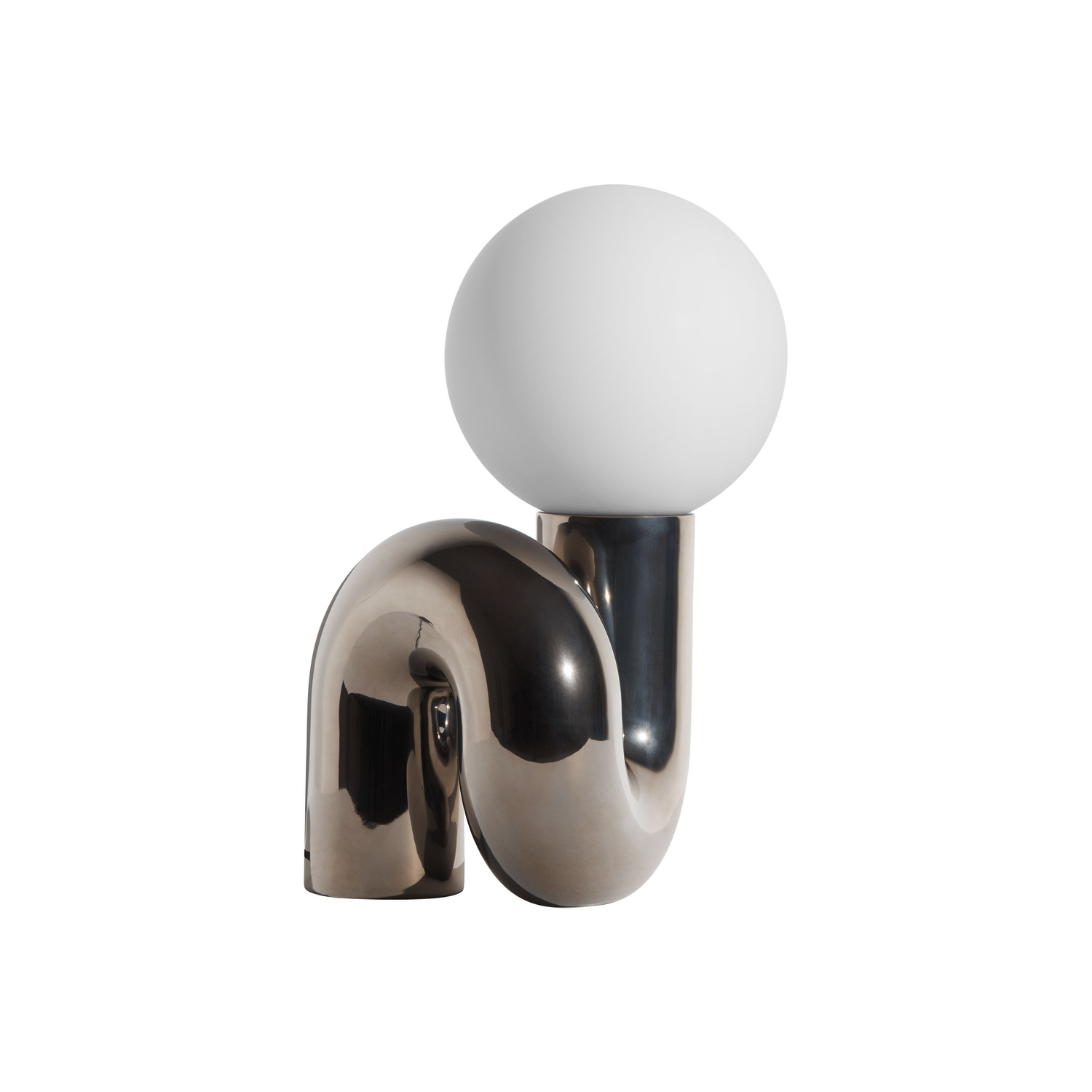 Petite Friture Silver - Table Lamp Neotenic - Glazed Ceramic - Designer Jumbo