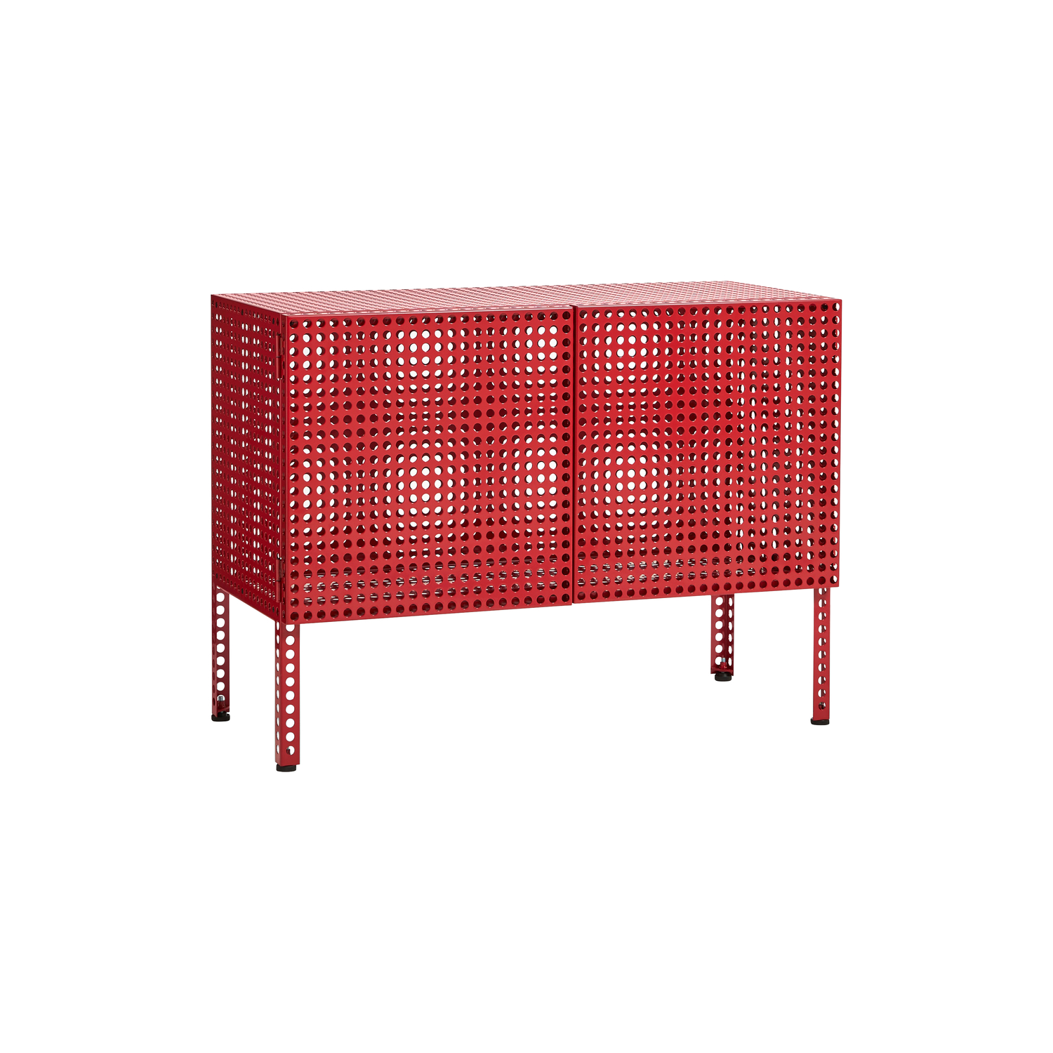 Hay Red - Dresser Perforated Cabinet - Powder Coated Steel - Designer Muller Van Severen