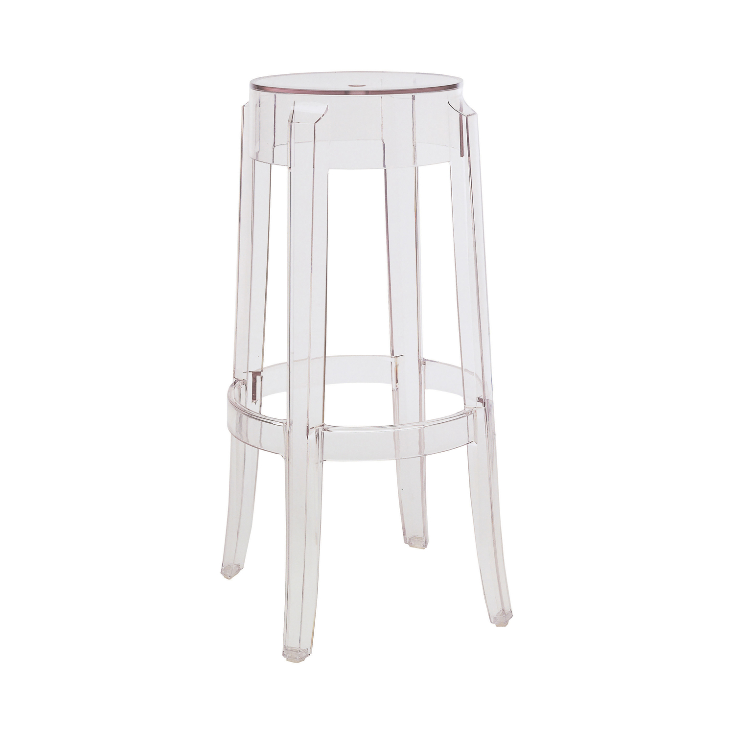 Kartell Black/Green/Yellow - Stackable Bar Stool Ghost - Transparent - Polycarbonate - Designer Philippe Starck
