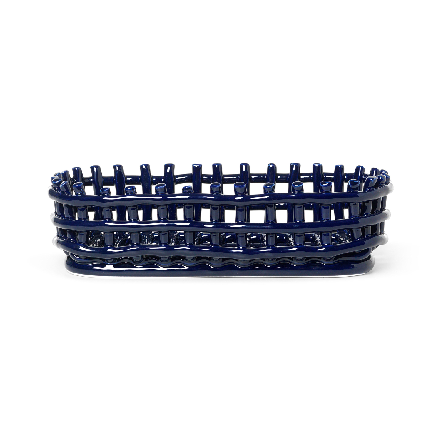 Ferm Living Blue - Basket Ceramic - Glazed Ceramic