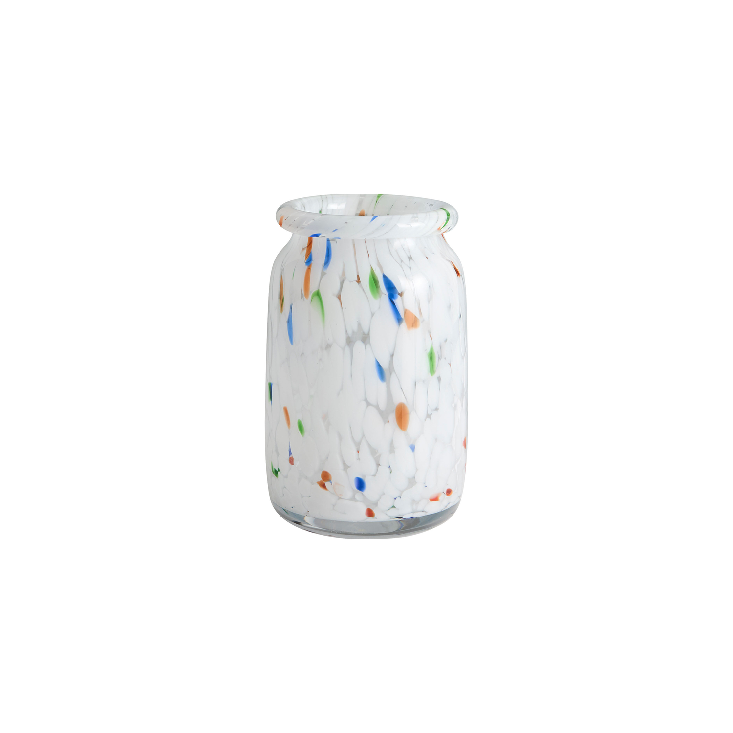 Hay White - Vase Splash - Blown Glass