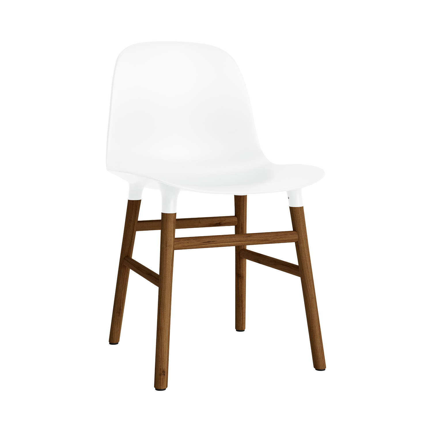 Normann Copenhagen White - Chair Form - Walnut - Designer Simon Legald