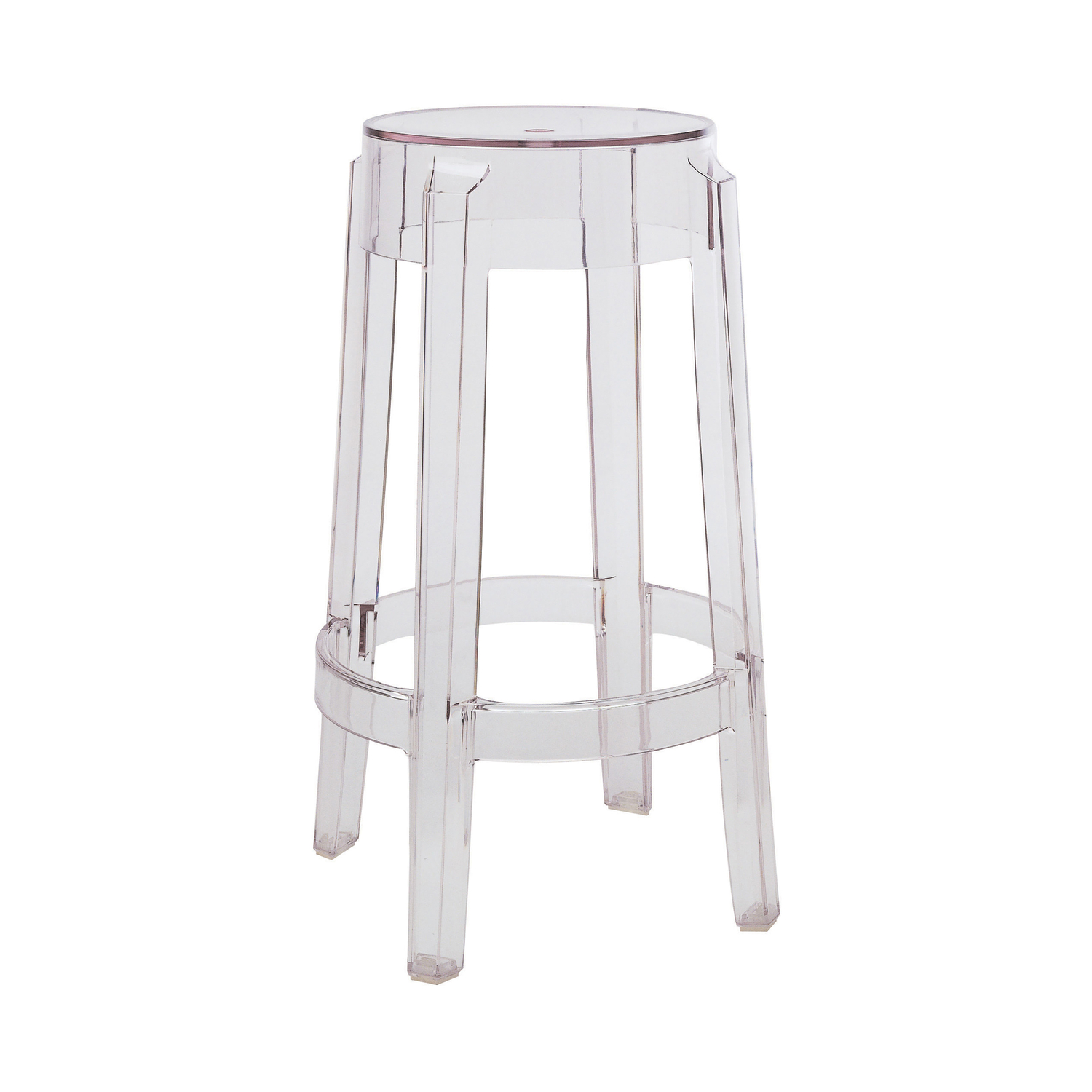 Kartell Black/Green/Yellow - Stackable Bar Stool Ghost - Transparent - Polycarbonate - Designer Philippe Starck
