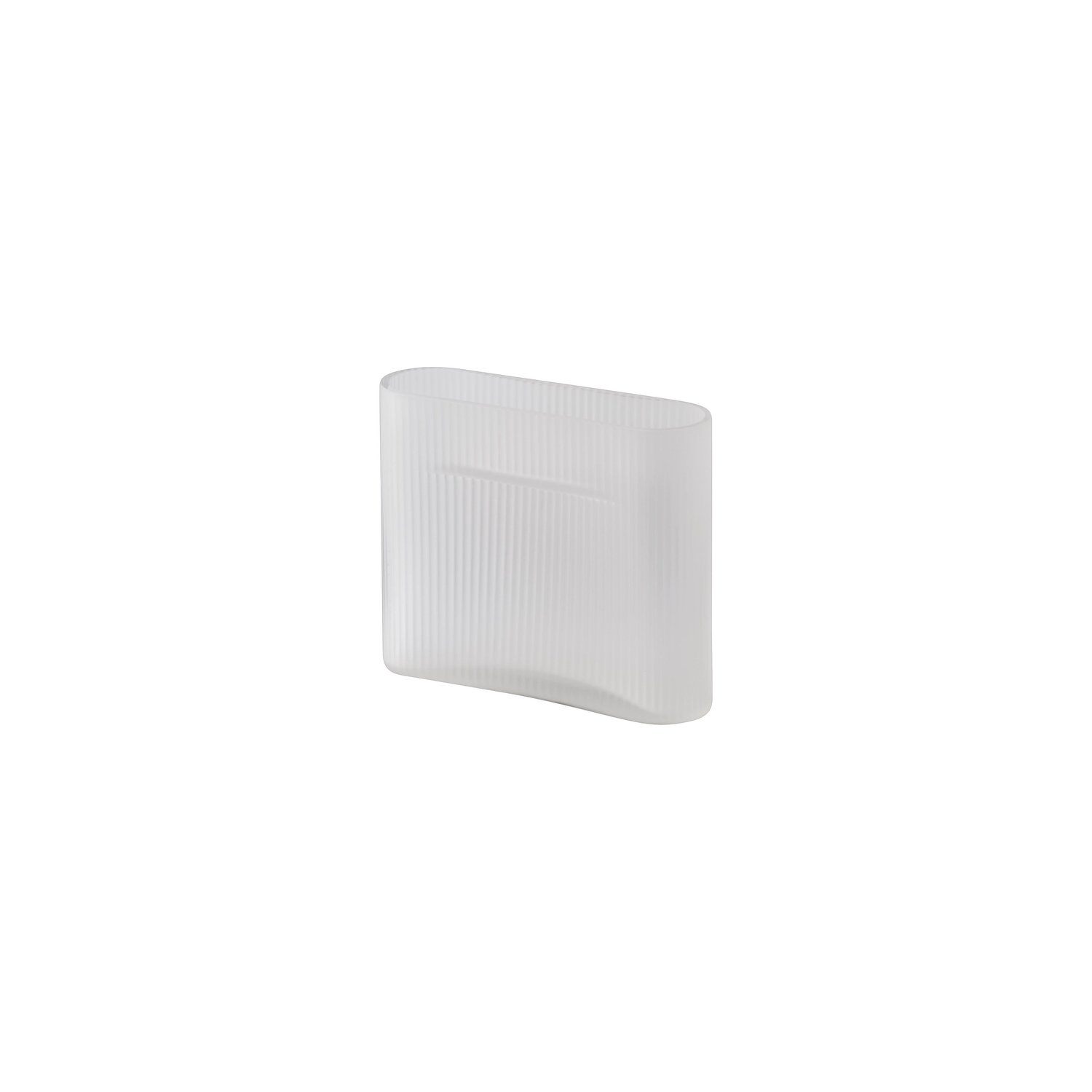 Muuto Blanc - Vase Ridge - Verre Dépoli Soufflé Bouche - Designer Studio Kaksikko