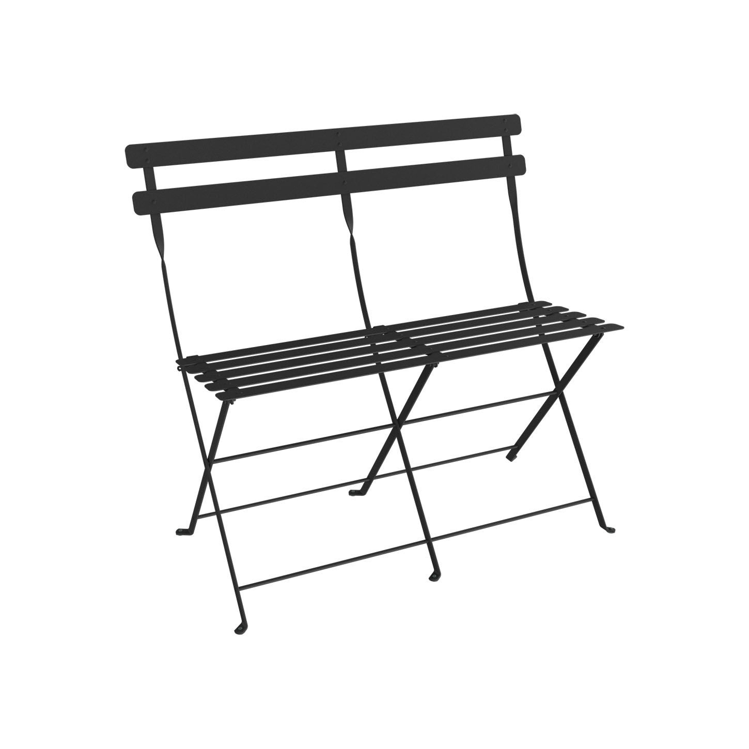 Fermob - Banquette pliante Bistro - Noir - Acier - Designer Studio Fermob