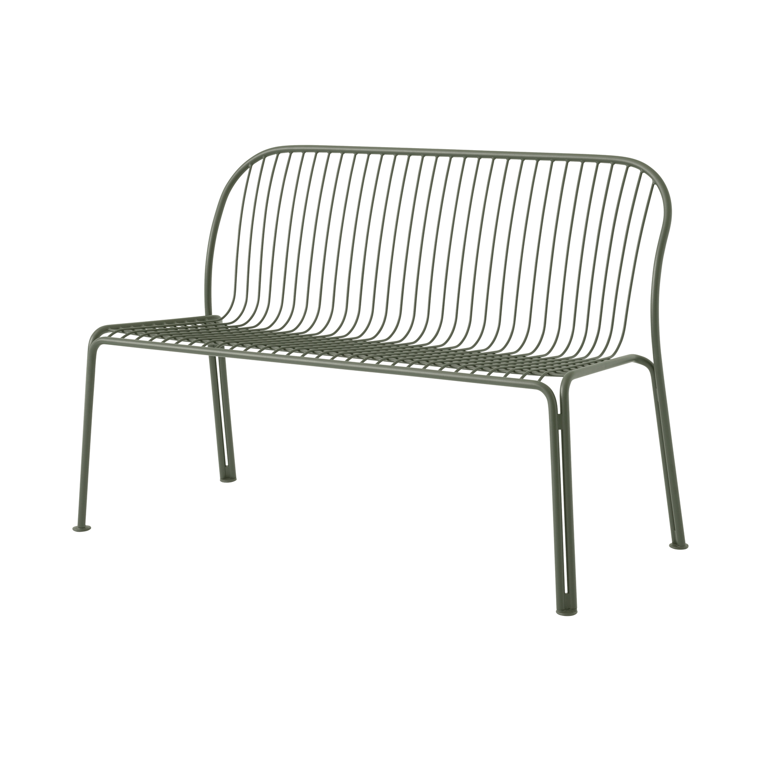 &tradition - Banc avec dossier Thorvald - Vert - Acier thermolaqué - Designer Space Copenhagen