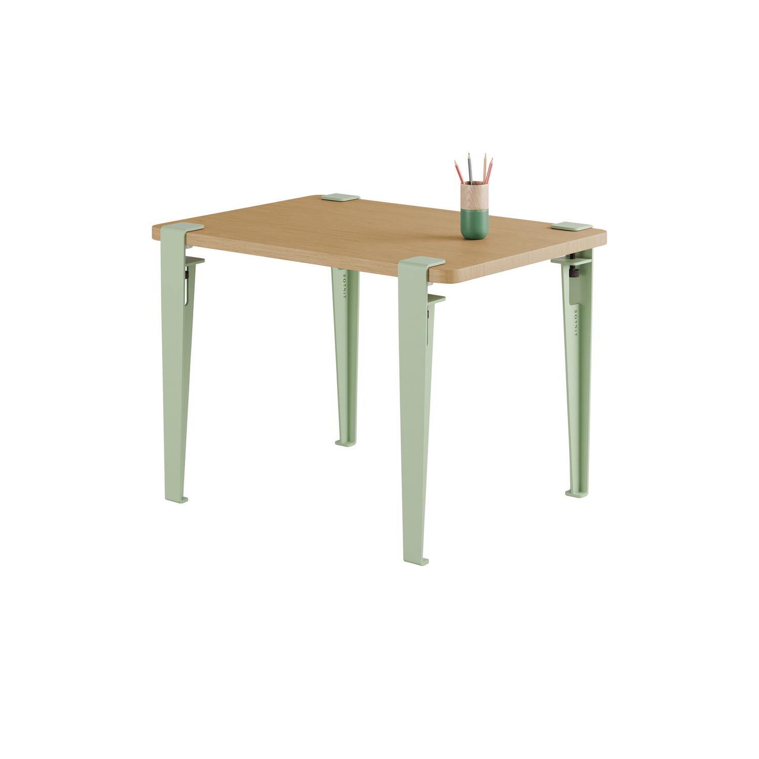 TIPTOE - Bureau enfant Mini Lou - Vert - Chêne massif éco-certifié