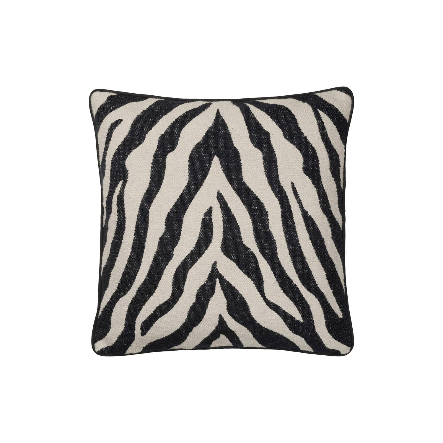 Broste Copenhagen Black - Cushion Cover Zebra - Cotton