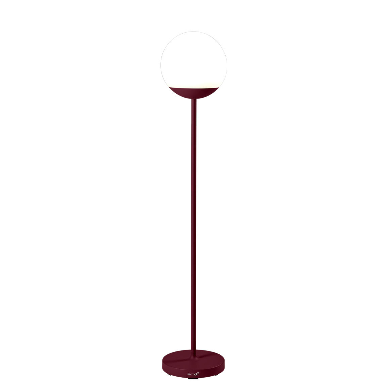 Fermob Purple - Cordless Outdoor Floor Lamp Mooon - Polythene - Designer Tristan Lohner