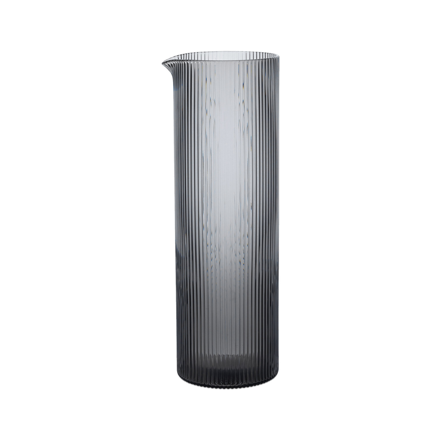 Ferm Living Grey - Carafe Ripple - Mouth Blown Glass - Designer Trine Andersen