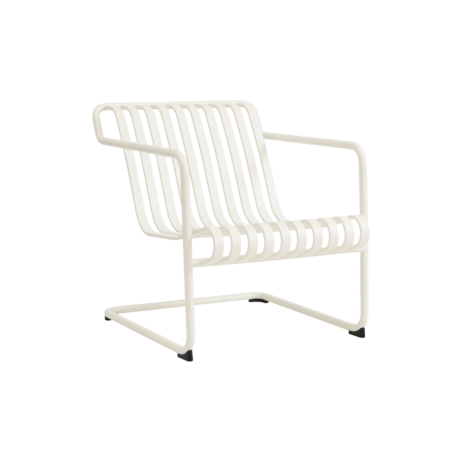 Hay White - Low Armchair Palissade - Powder Coated Steel - Designer Ronan & Erwan Bouroullec