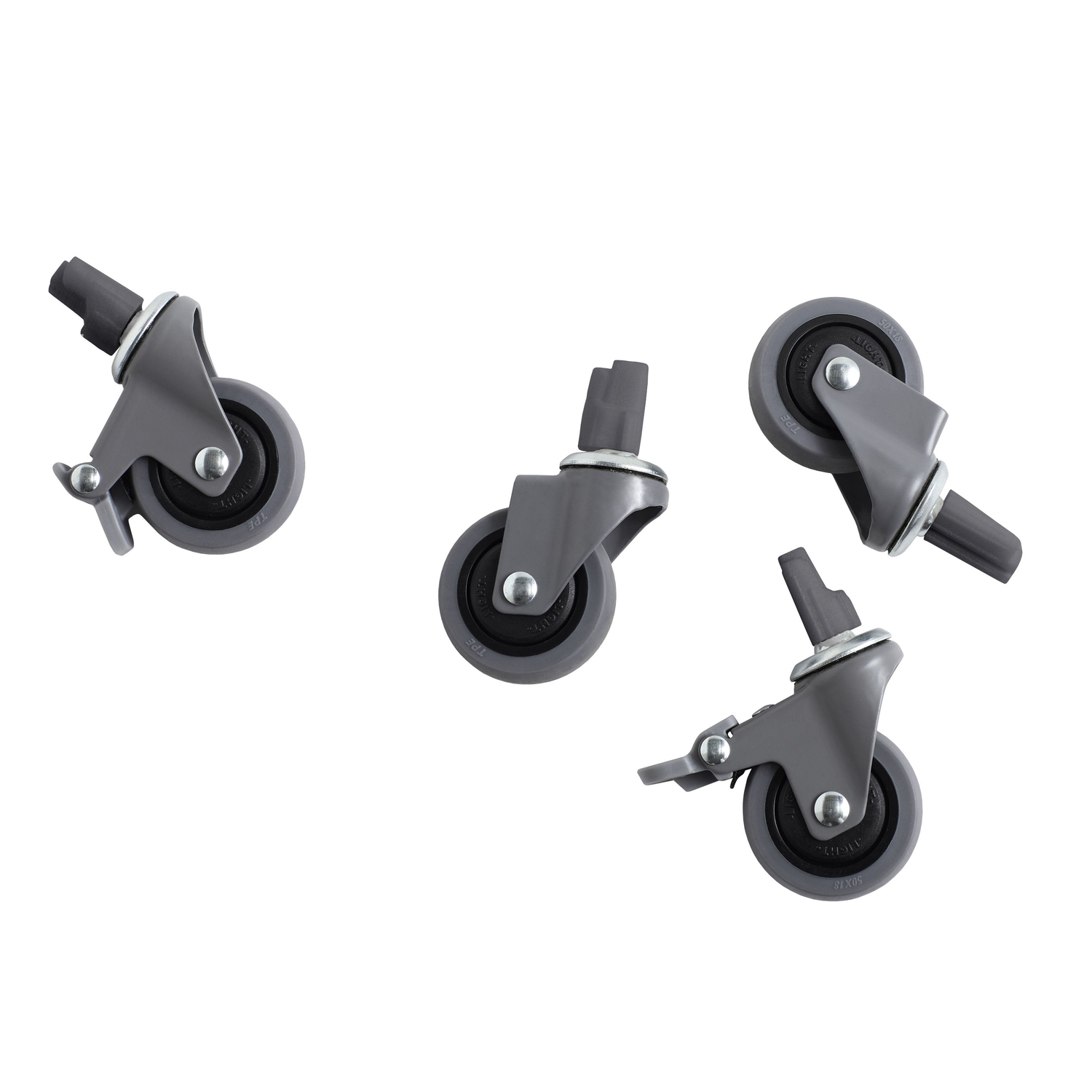 Hay Grey - Set Of 4 Casters Colour Crate - Nylon - Designer Studio