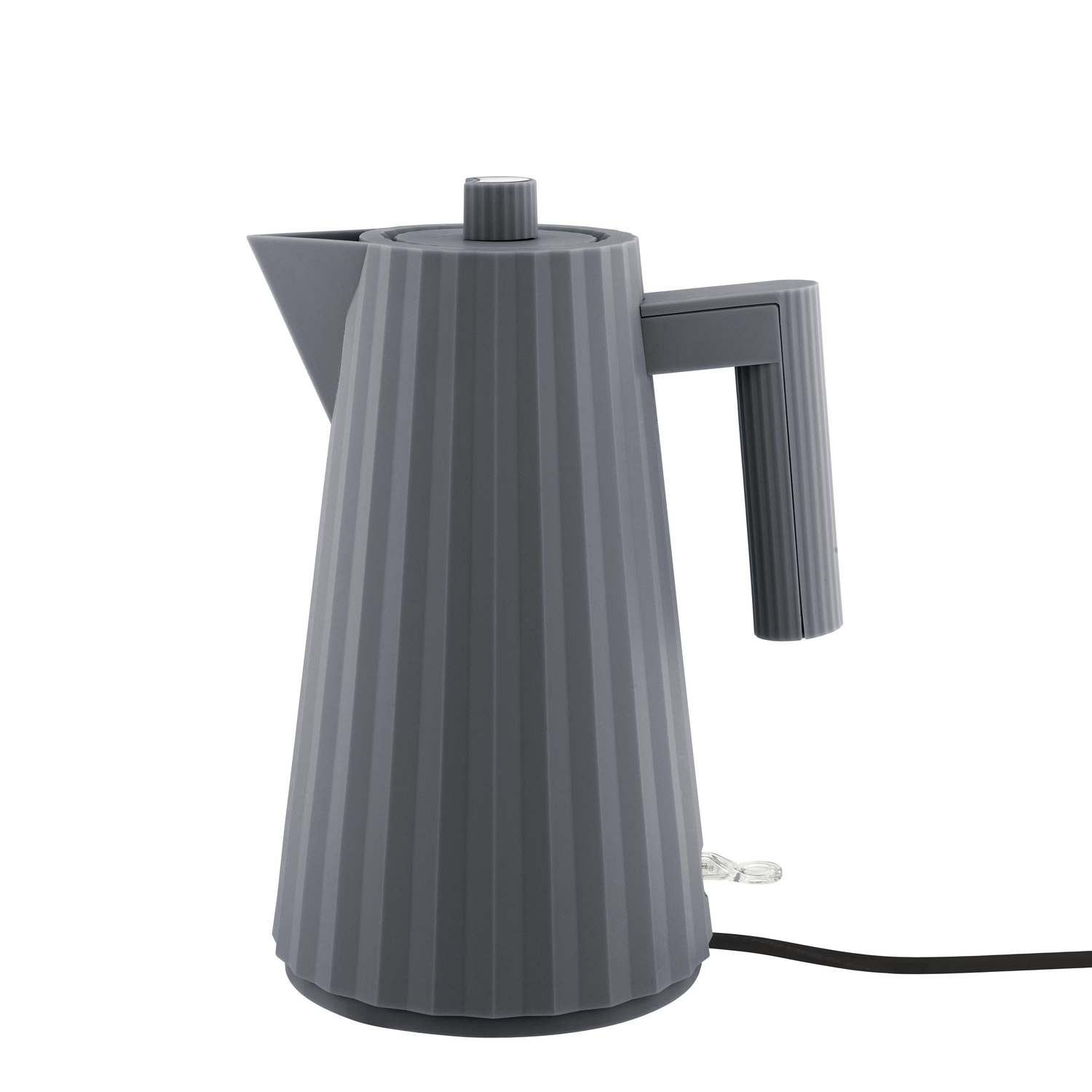 Alessi Grey - Electric Kettle Plissé Uk - Thermoplastic Resin - Designer Michele De Lucchi