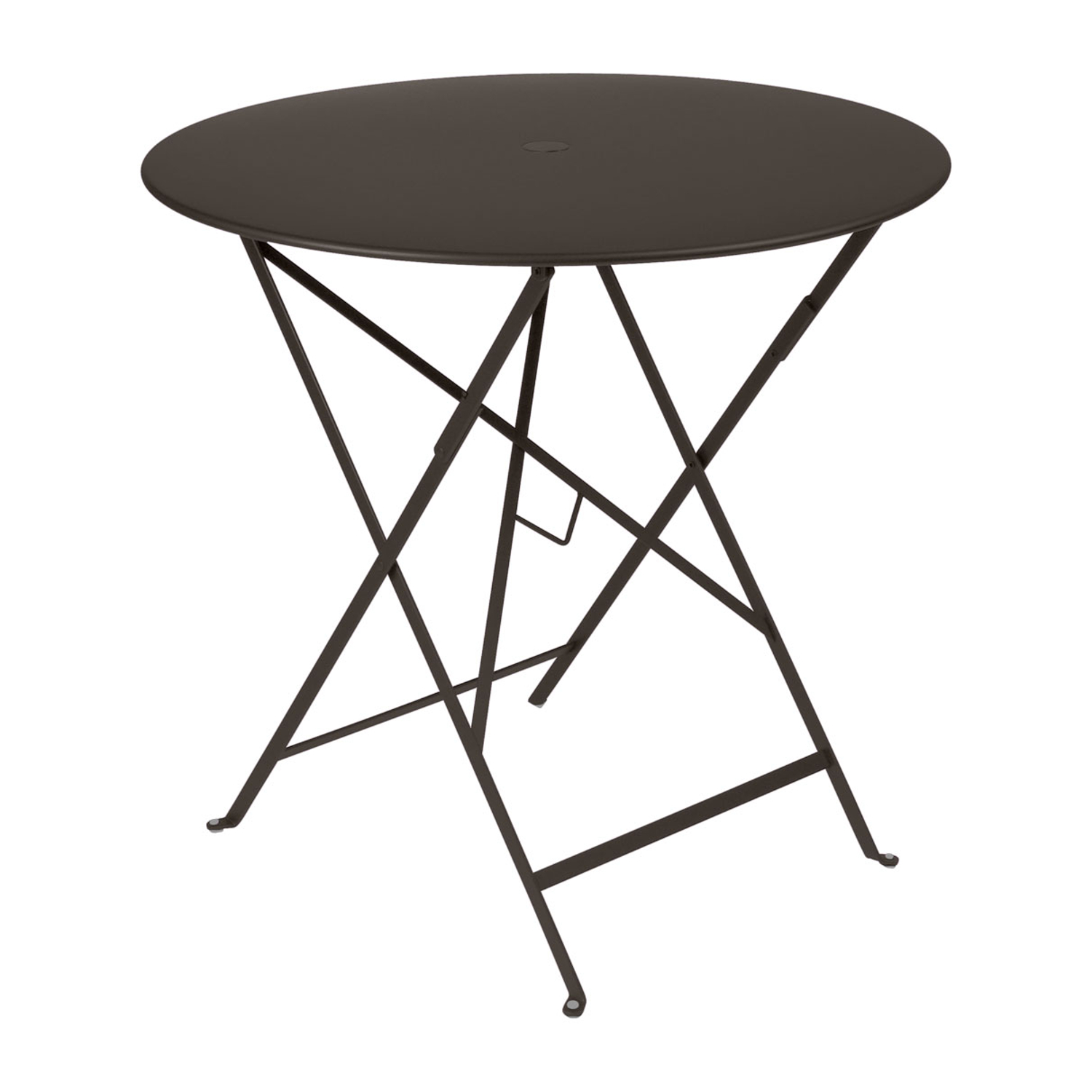 Fermob Brown - Round Table Bistro - Lacquered Steel - Designer Studio