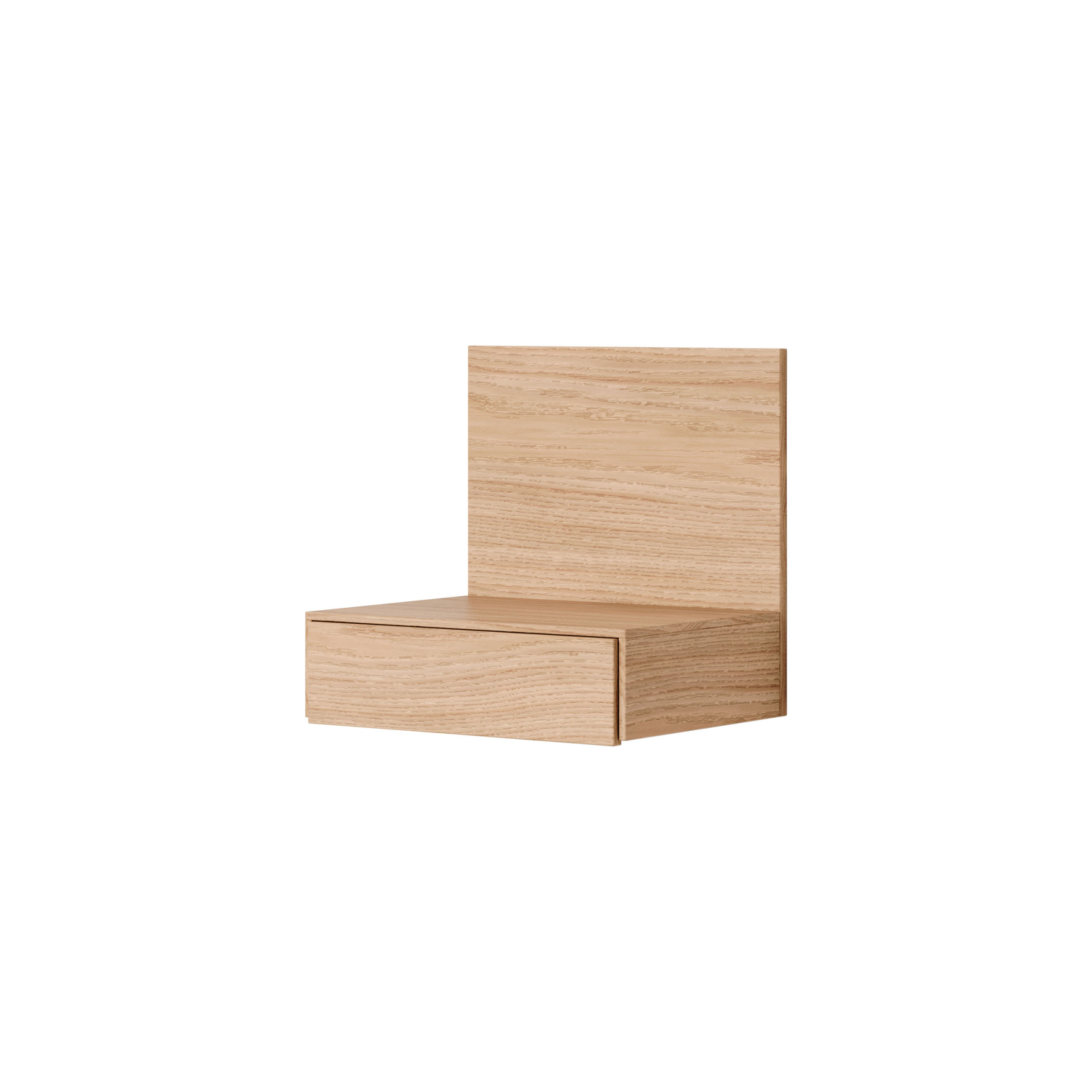 NEW WORKS - Comodino da parete Tana - Legno naturale - Impiallacciatura di rovere - Designer Rikke Rützou Arnved
