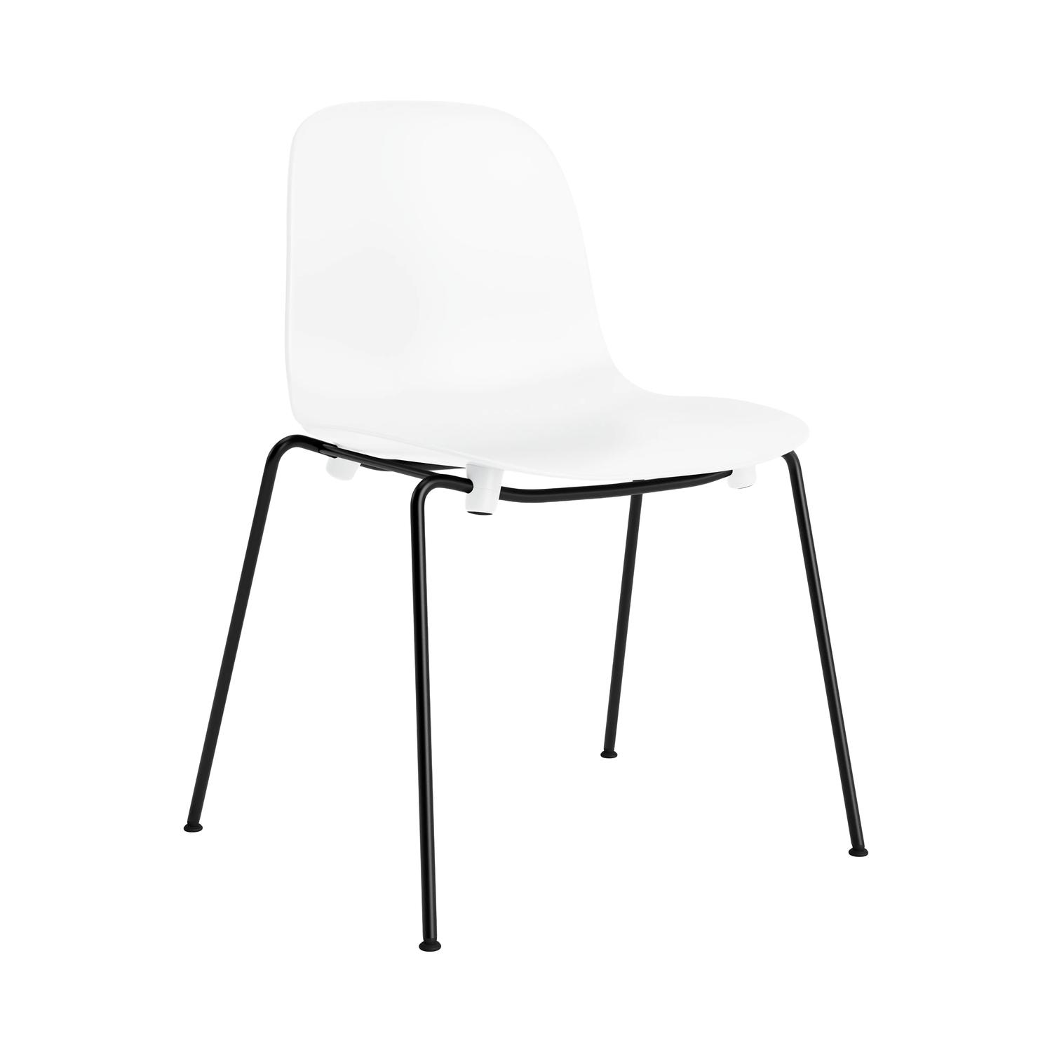 Normann Copenhagen White - Stacking Chair Form - Lacquered Steel - Designer Simon Legald