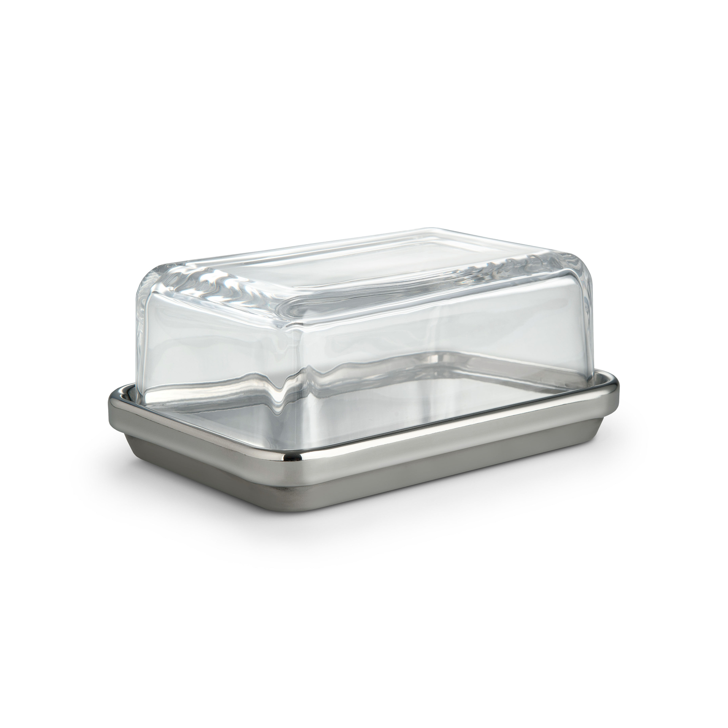 Alessi - Butter Dish Ettore Sottsass - Metal - Polished Steel - Designer Ettore Sottsass