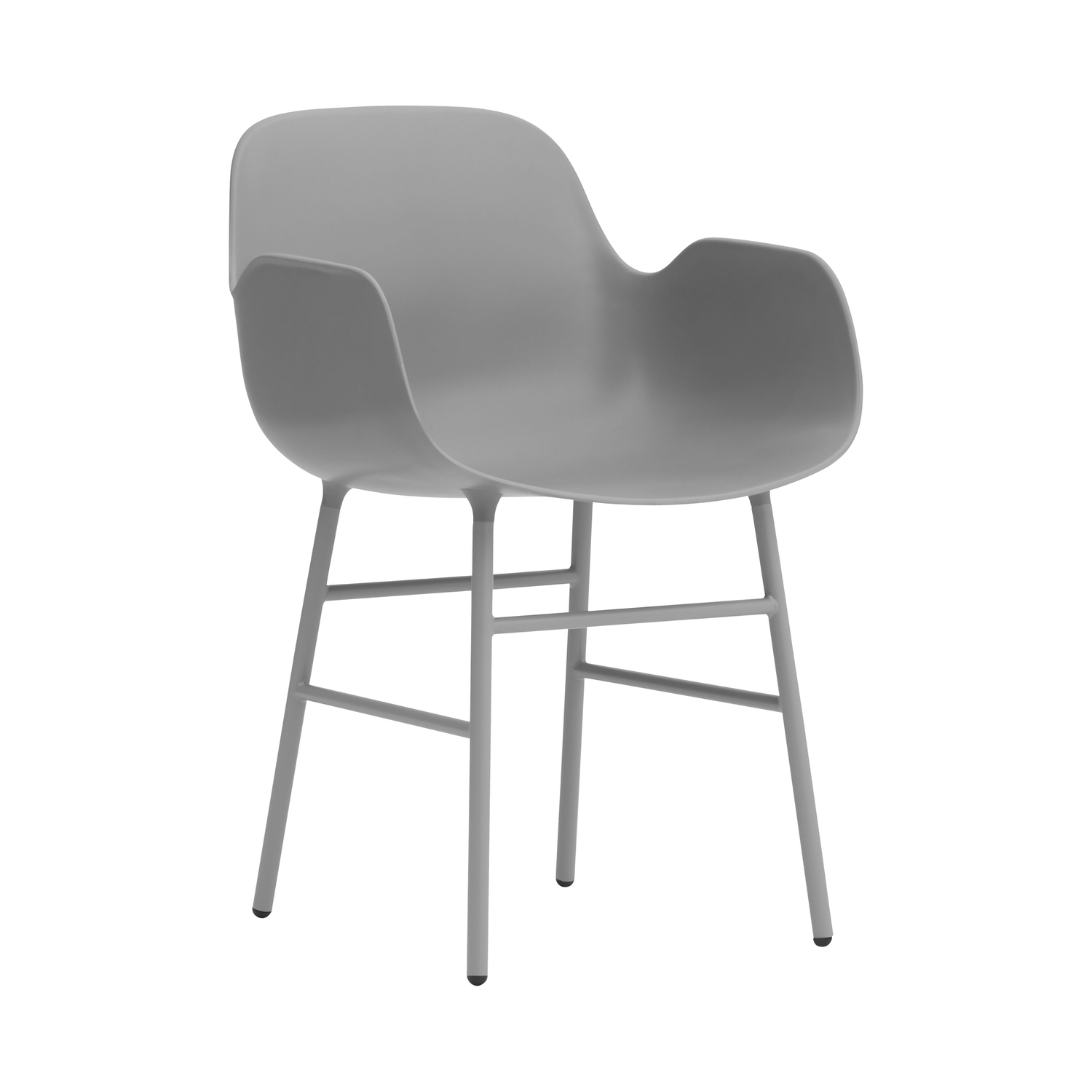Normann Copenhagen Grey - Armchair Form - Lacquered Steel - Designer Simon Legald
