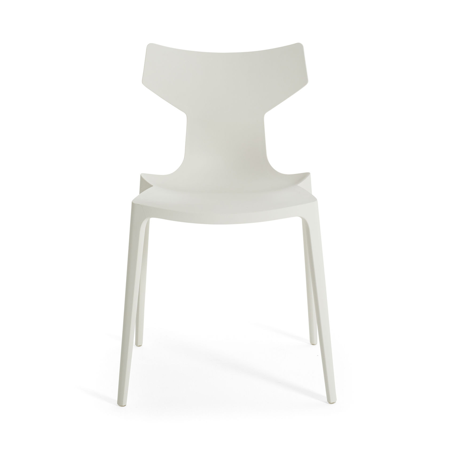 Kartell - Stacking Chair Re-Chair - White - Recycled Thermoplastic Technopolymer - Designer Antonio Citterio