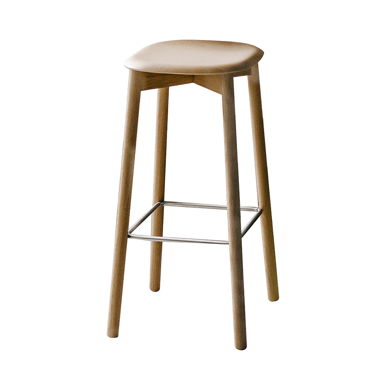 Hay - Bar Stool Soft Edge - Natural Wood - Varnished Solid Oak - Designer Iskos-Berlin