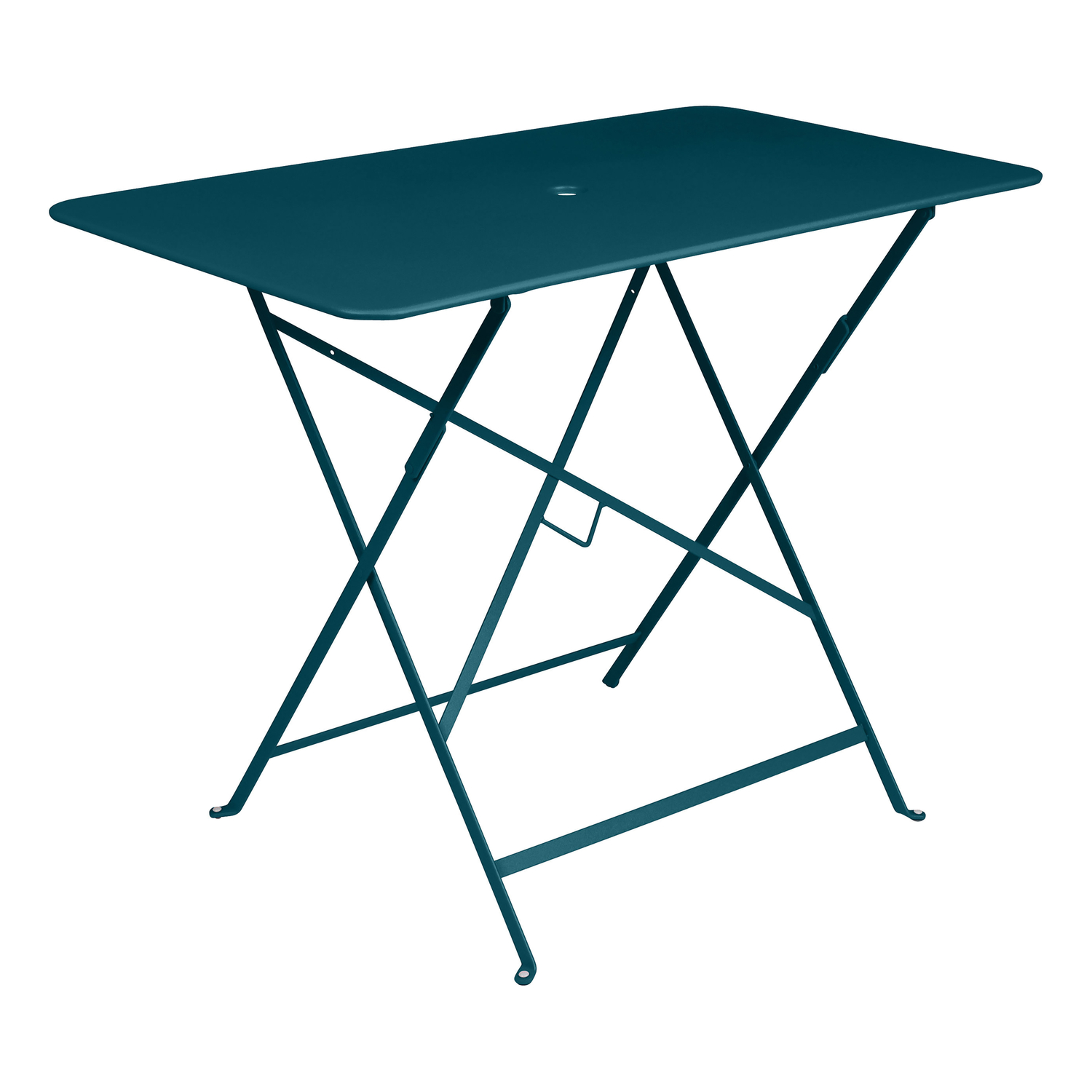 Fermob Blue - Rectangular Table Bistro - Lacquered Steel - Designer Frédéric Sofia
