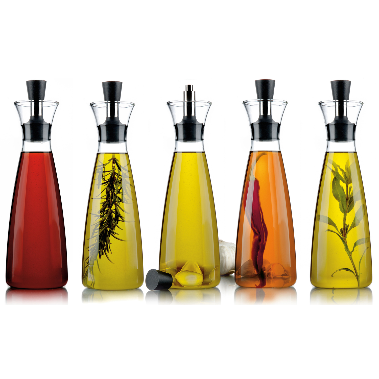 Eva Trio - Essigfläschchen Stoppe-Goutte - Transparent - Rostfreier Stahl - Designer The Tools
