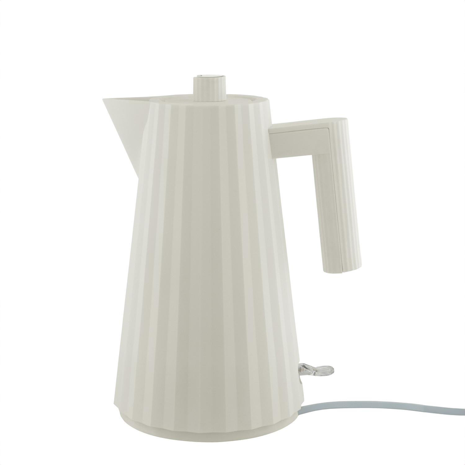 Alessi White - Electric Kettle Plissé Uk - Thermoplastic Resin - Designer Michele De Lucchi