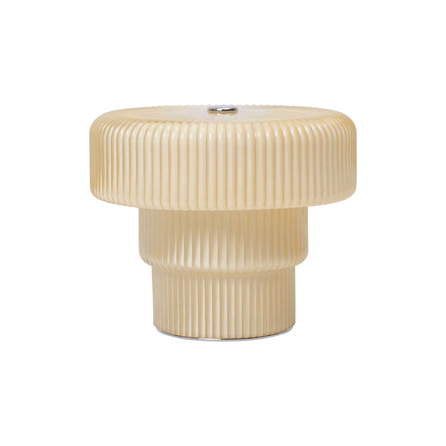 Ferm Living Beige - Wireless Rechargeable Lamp Ripple - Mouth Blown Glass