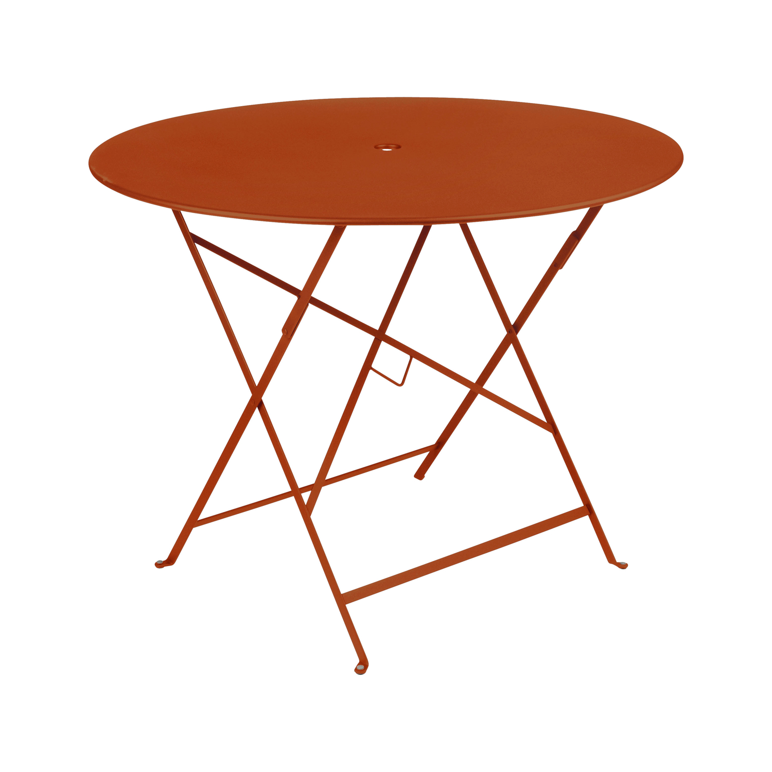 Fermob Orange - Round Table Bistro - Lacquered Steel - Designer Studio