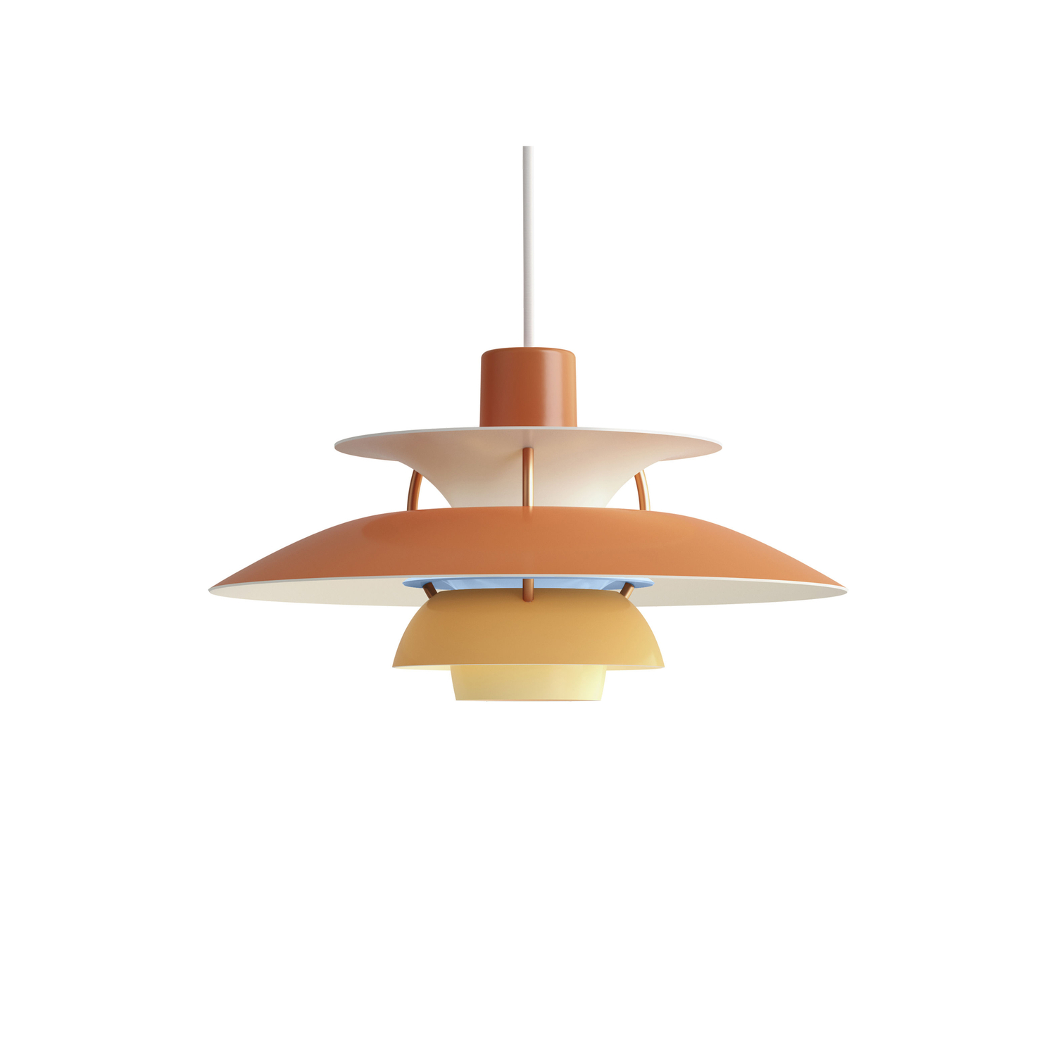 Louis Poulsen Orange - Pendant Ph - Aluminium - Designer Poul Henningsen