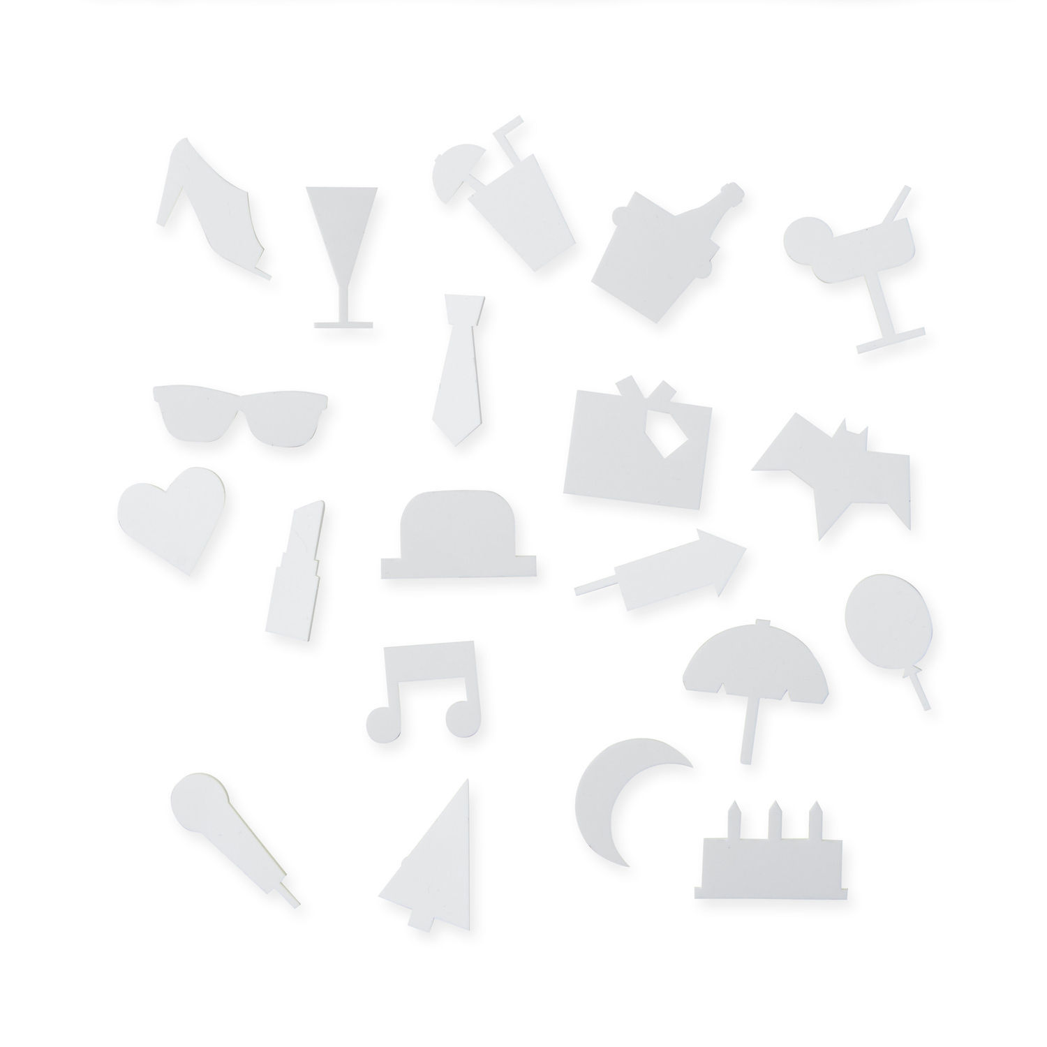 Design Letters White - Set Panneau Perforé - Polymethyl Methacrylate