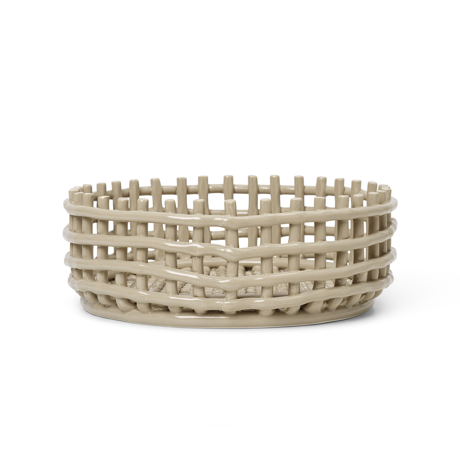 Ferm Living - Tischgesteck Ceramic - Beige - Emaillierte Keramik - Designer Trine Andersen
