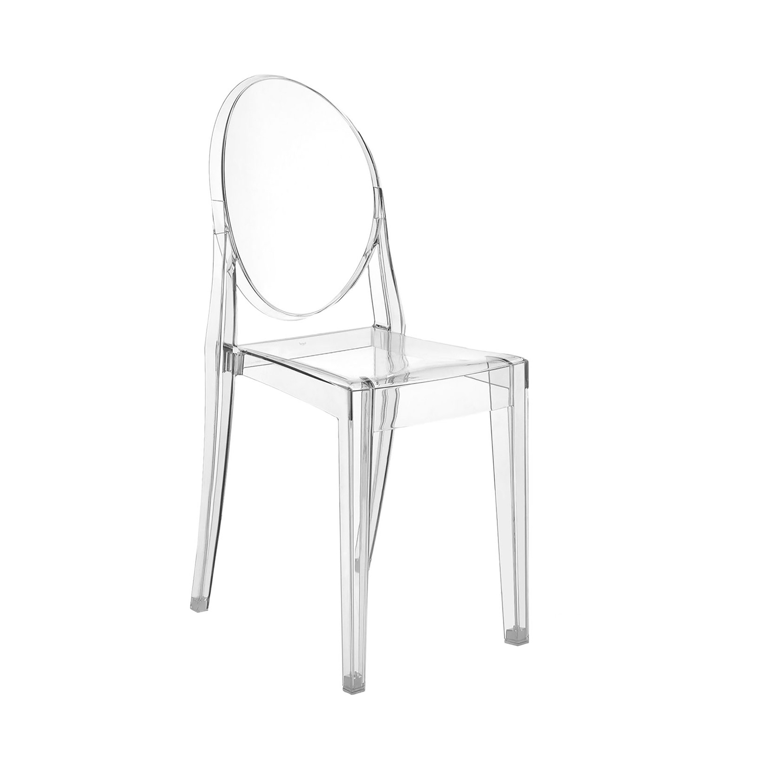 Kartell - Set Of 4 Stacking Chairs Ghost - Transparent - Polycarbonate 2.0 - Designer Philippe Starck