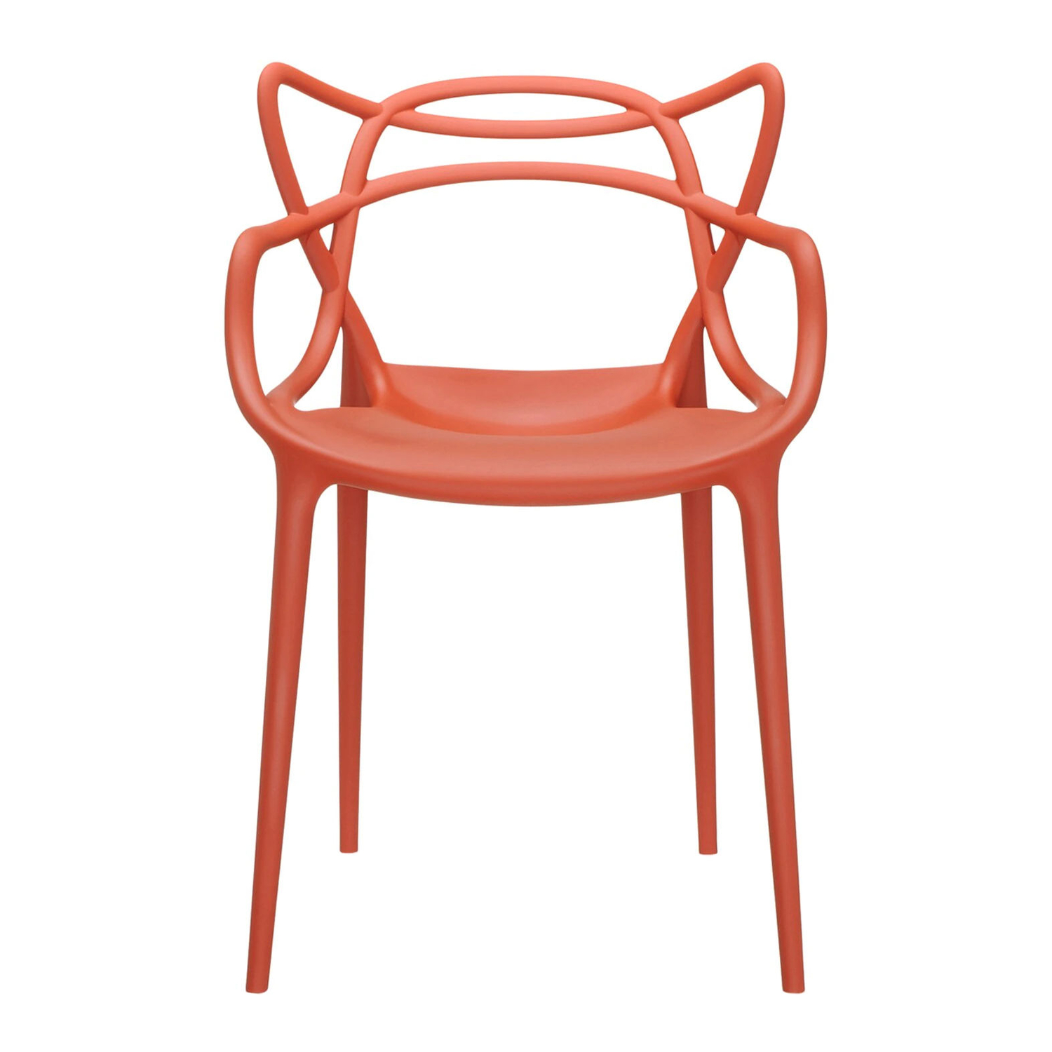 Kartell - Stacking Chair Masters - Red - Recycled Thermoplastic Technopolymer - Designer Philippe Starck With Eugeni Quitllet