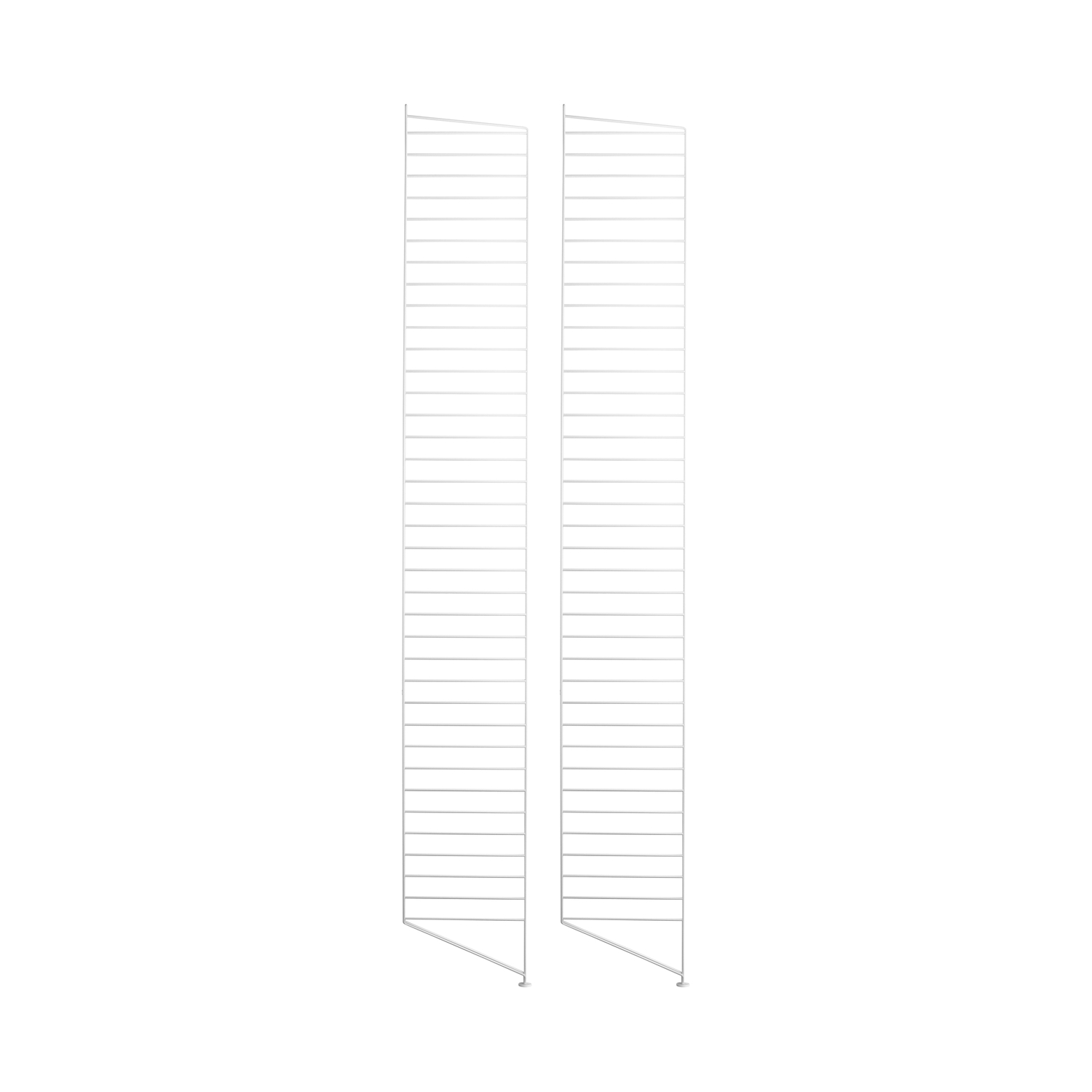 String Furniture White - Set Of 2 - H 200 X D 30 Cm String System - Lacquered Steel - Designer Nils Strinning