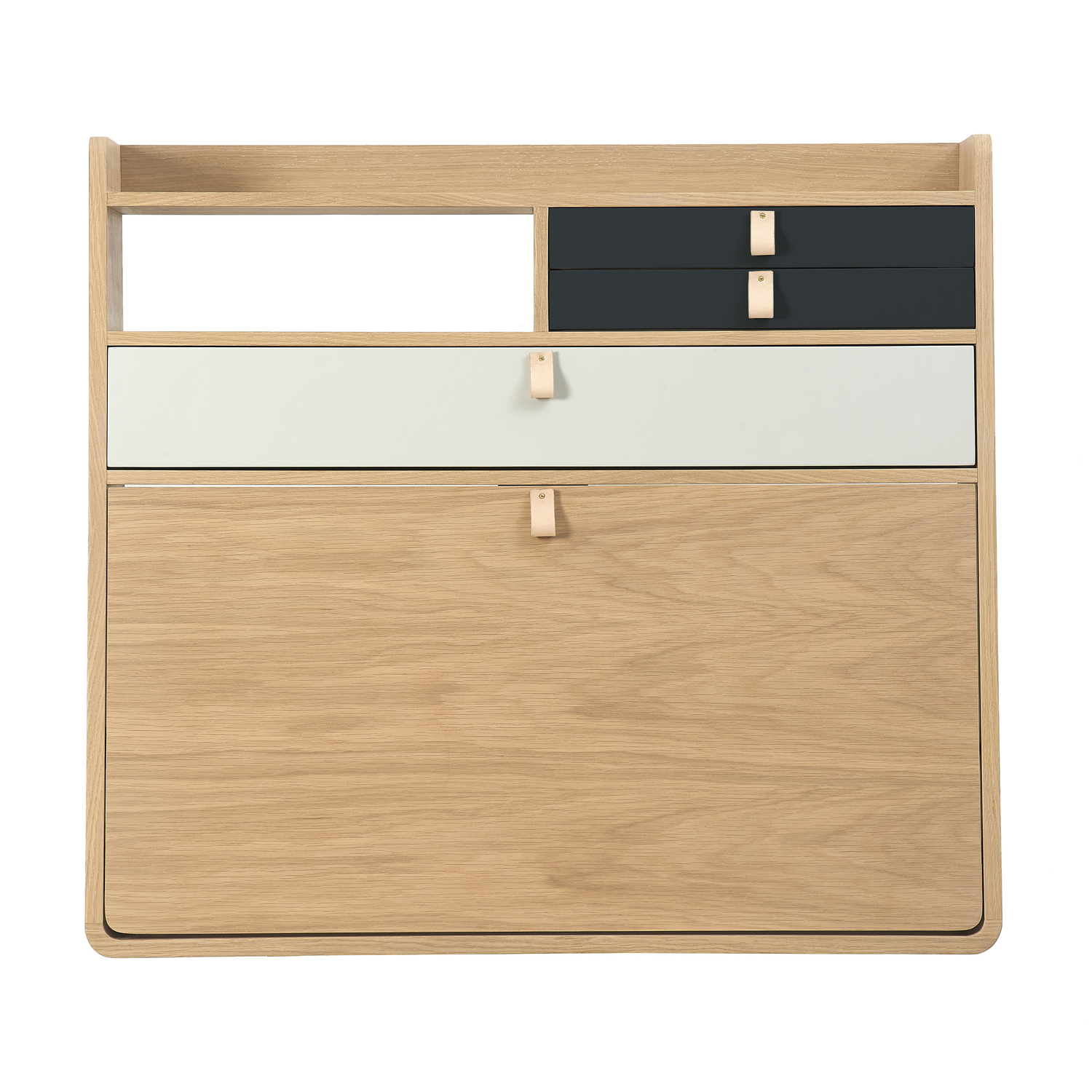 Hartô Grey - Wall Desk Gaston - Natural Wood - Mdf Veneer Oak - Designer Florence Watine