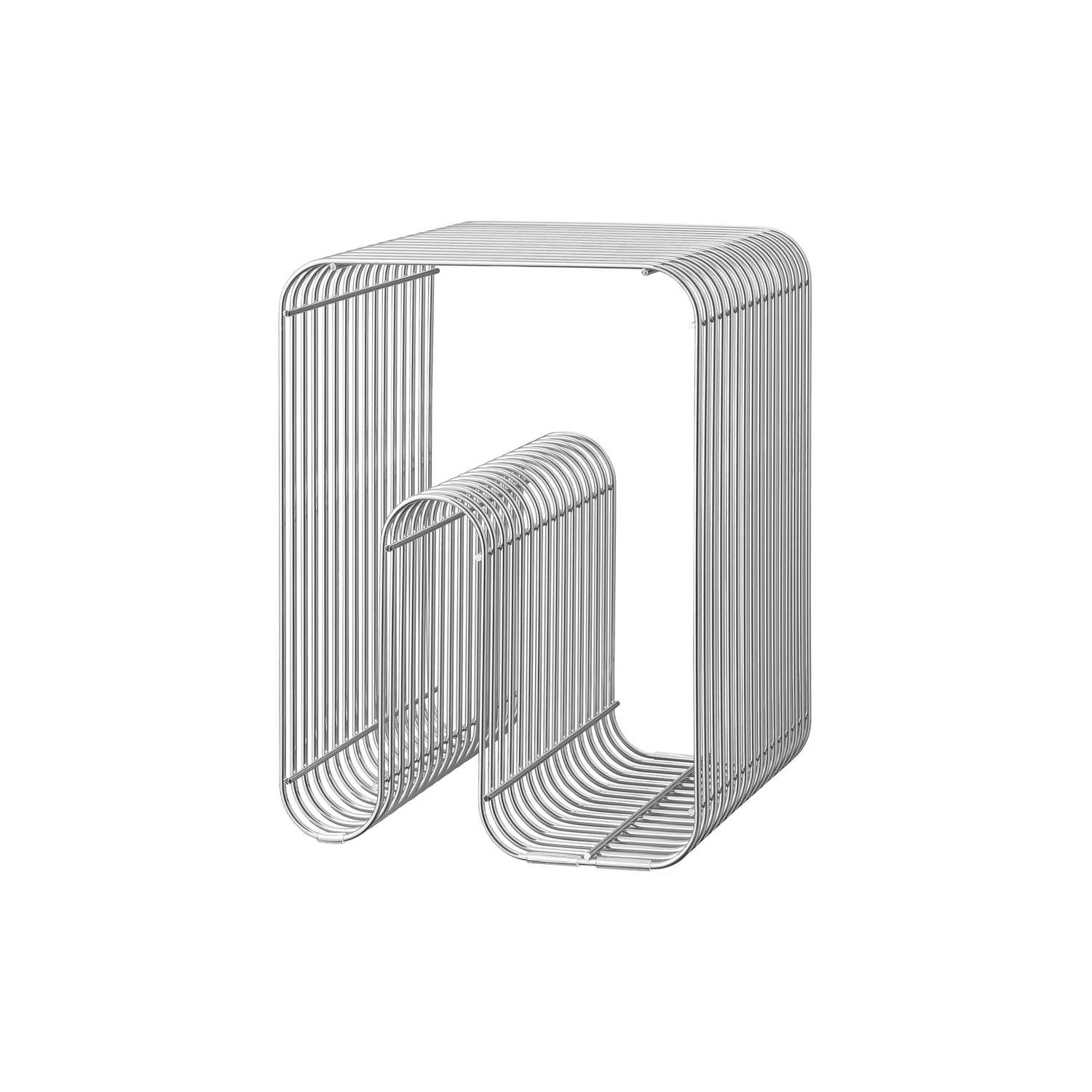 Aytm Silver - Stool Curva - Chrome Plated Iron