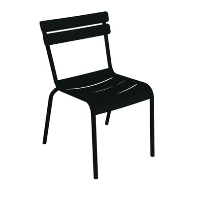 Chaise empilable Luxembourg métal noir / Aluminium - Fermob