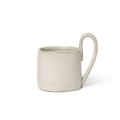 ferm living - mug flow en céramique, porcelaine émaillée couleur blanc 12 x 16.51 11 cm made in design